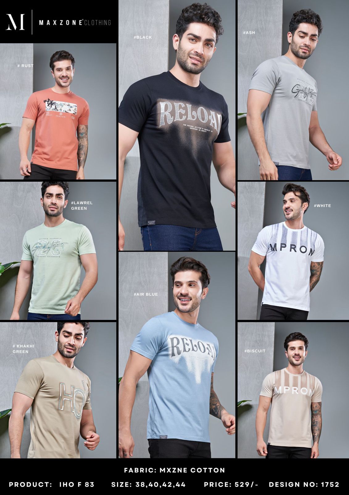 Iho F 83 Maxzone Clothing Cotton Mens Tshirts Exporter Gujarat