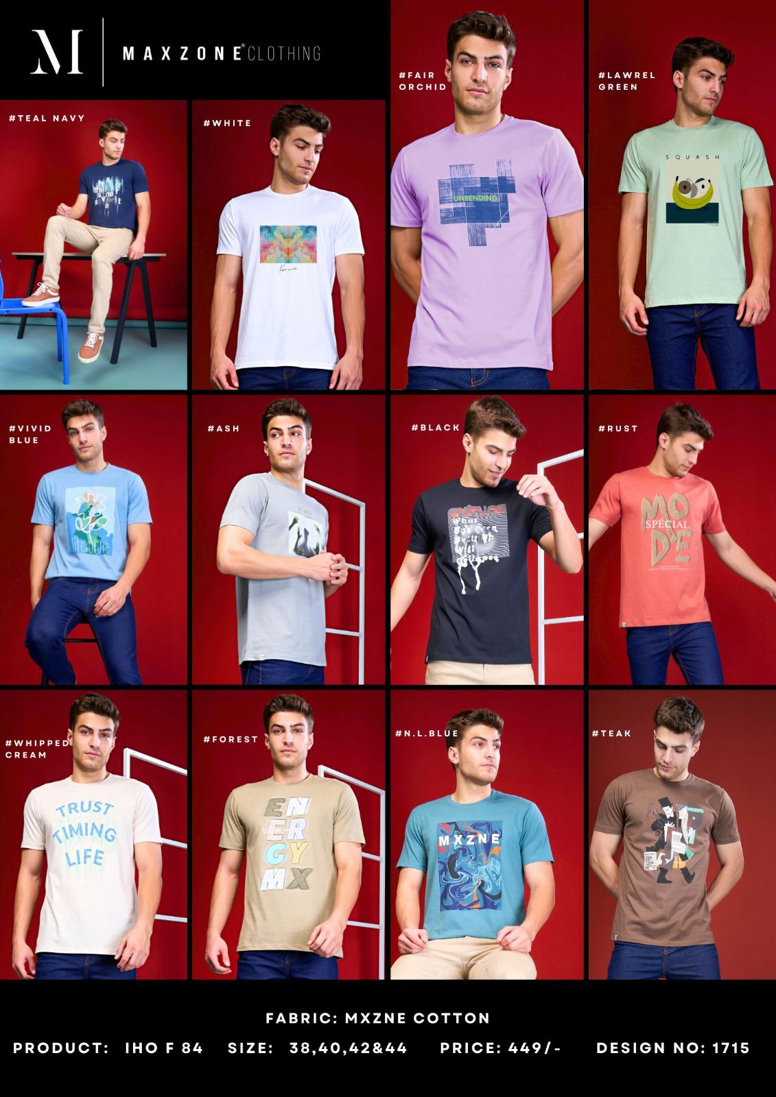 Iho F 84 Maxzone Clothing Cotton Mens Tshirts Supplier