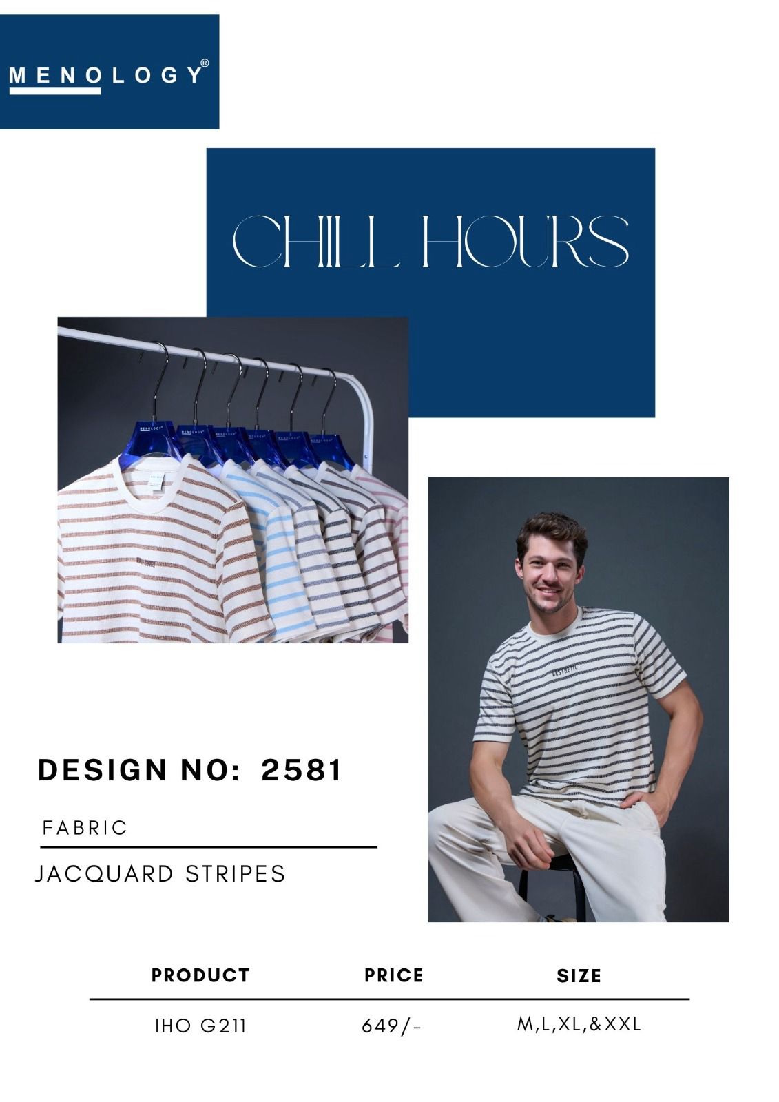 Iho G 211 Menology Jacquard Mens Tshirts Wholesale Price