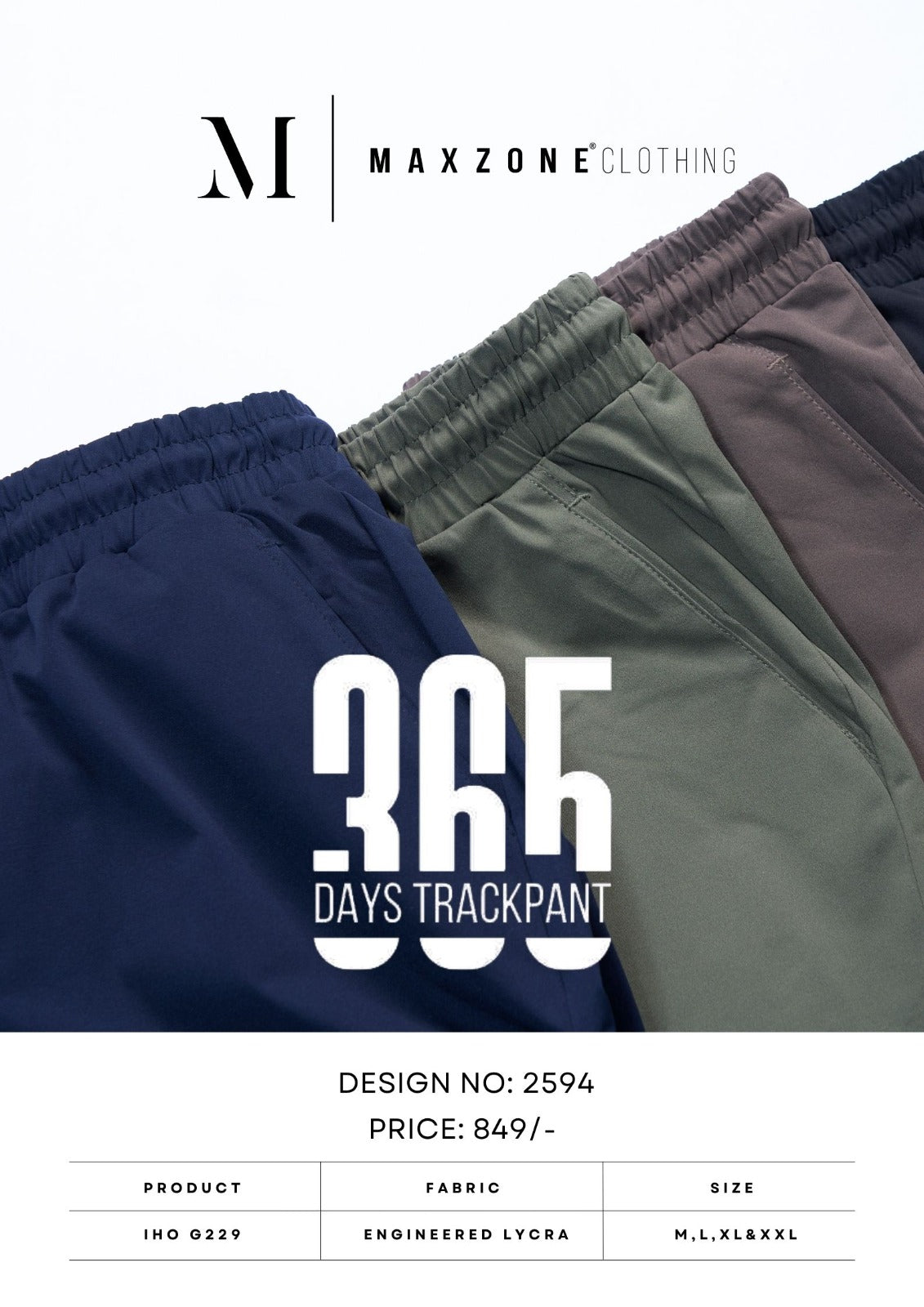 Iho G 229 Dn 2594 Maxzone Clothing Lycra Mens Track Pants Exporter India