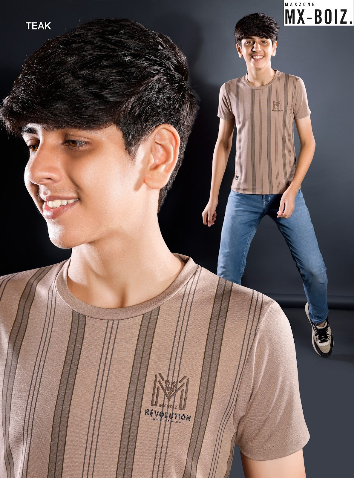 Iho G 22 Maxzone Clothing Tencil Lycra Boys Tshirt Manufacturer Ahmedabad