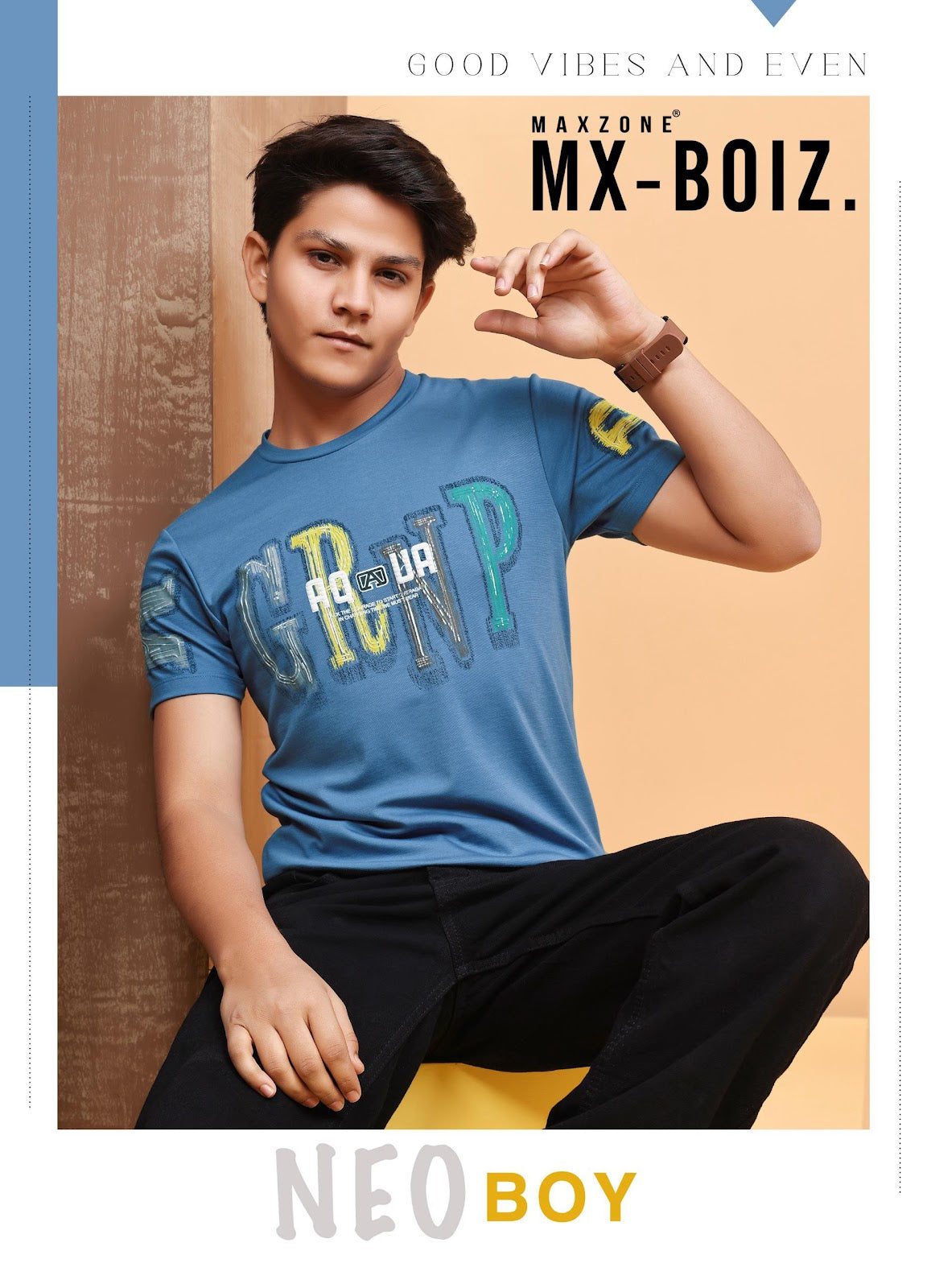 Iho G 243 Dn 2596 Maxzone Clothing Tencil Lycra Boys Tshirt Wholesaler India