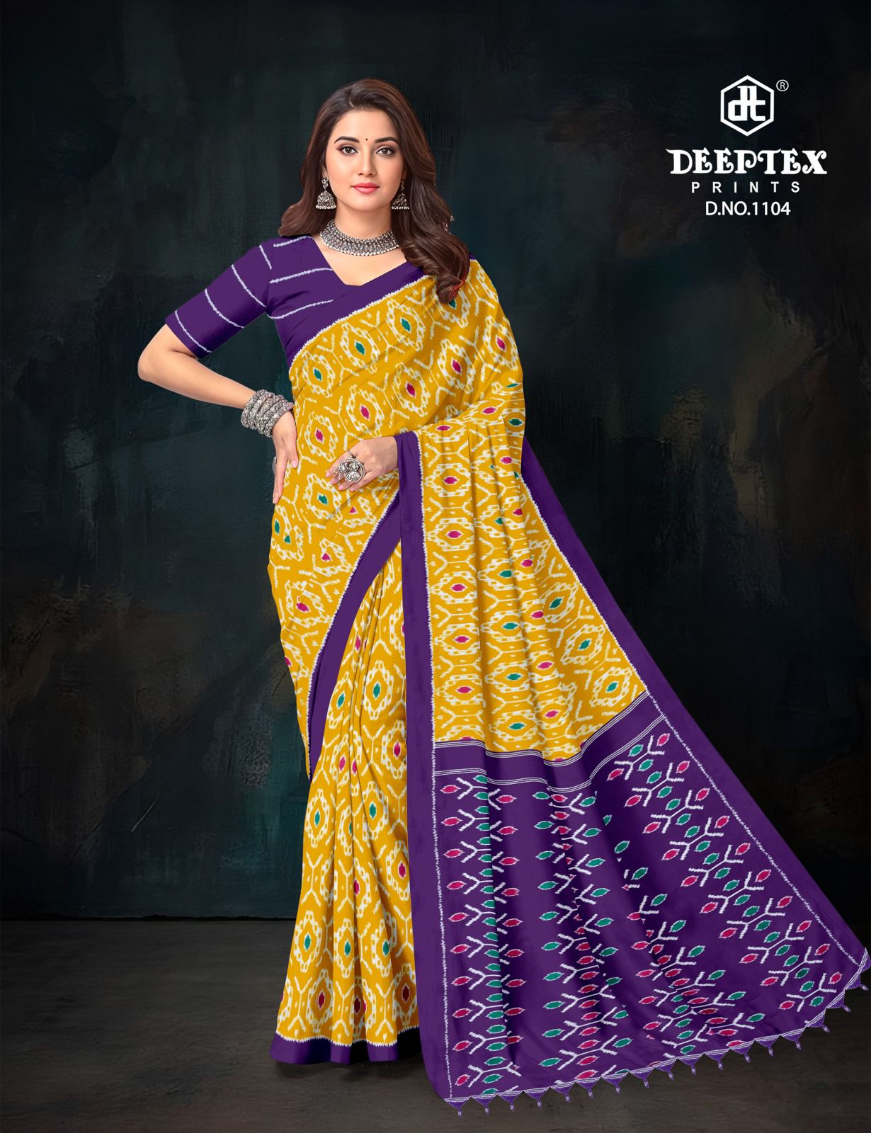 Ikkat Special Vol 11 Deeptex Prints Cotton Sarees Wholesaler Gujarat