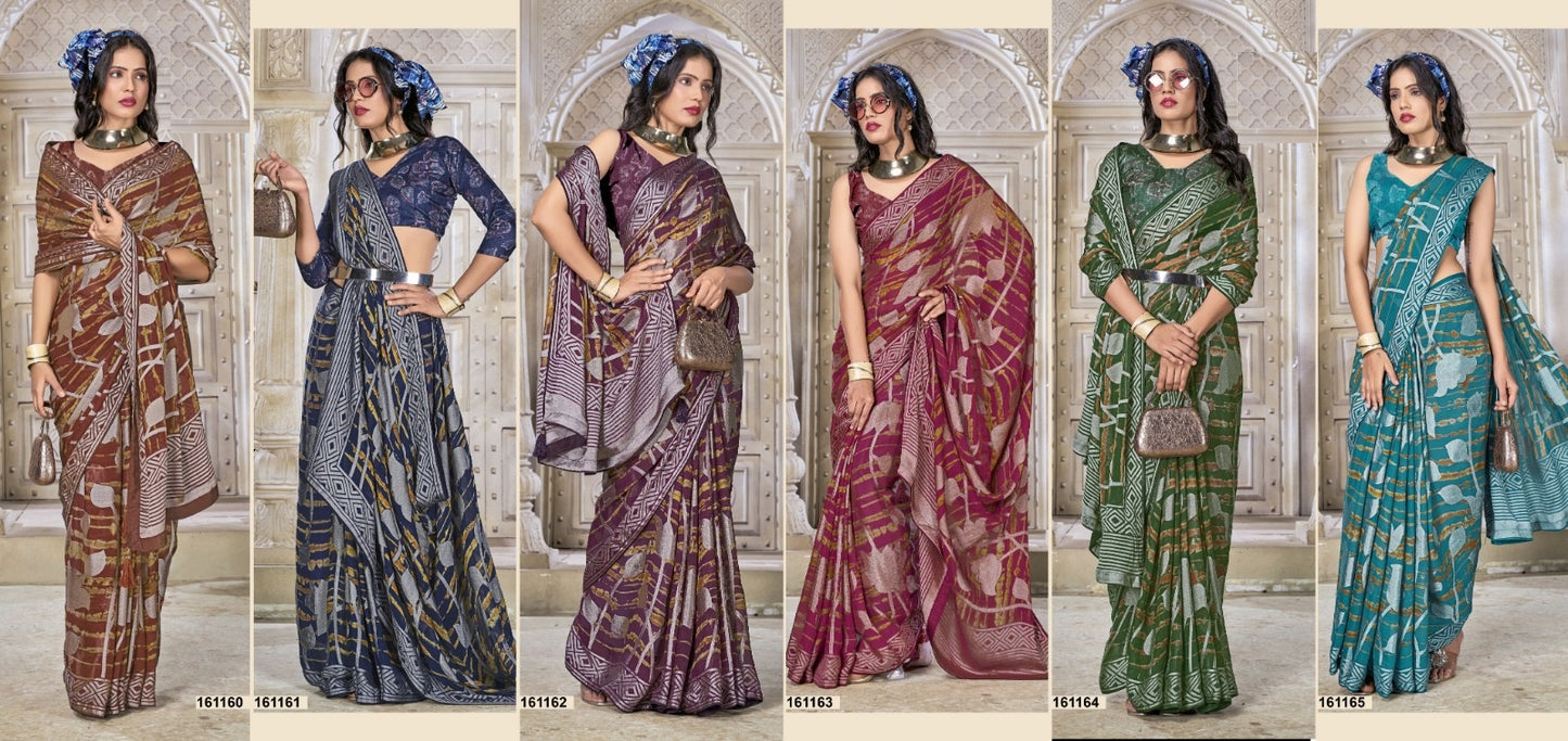 Inaaya Vol 7 Vallabhi Prints Brasso Sarees Exporter India