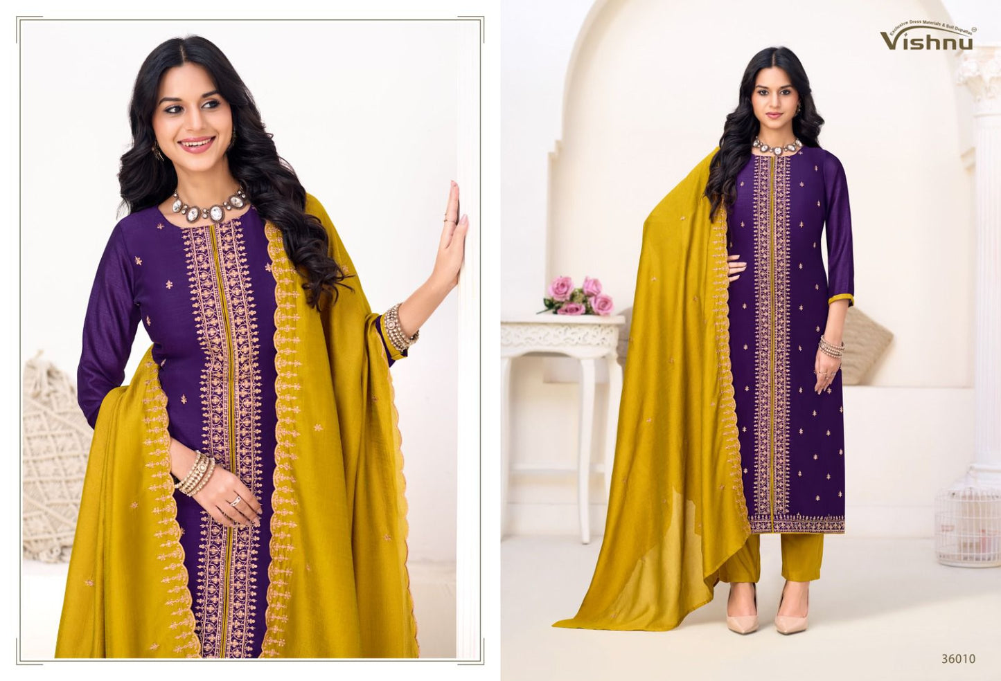 Inaayat Vol 2 Vishnu Impex Vichitra Silk Pant Style Suits Supplier