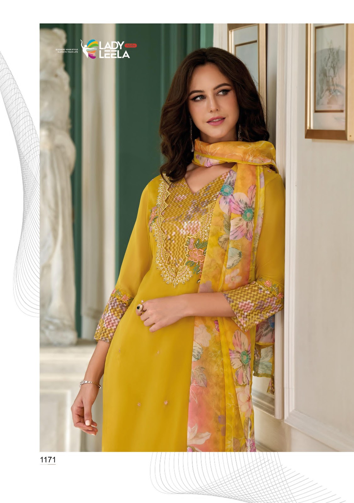Inaya Ladyleela Organza Readymade Pant Style Suits Wholesale