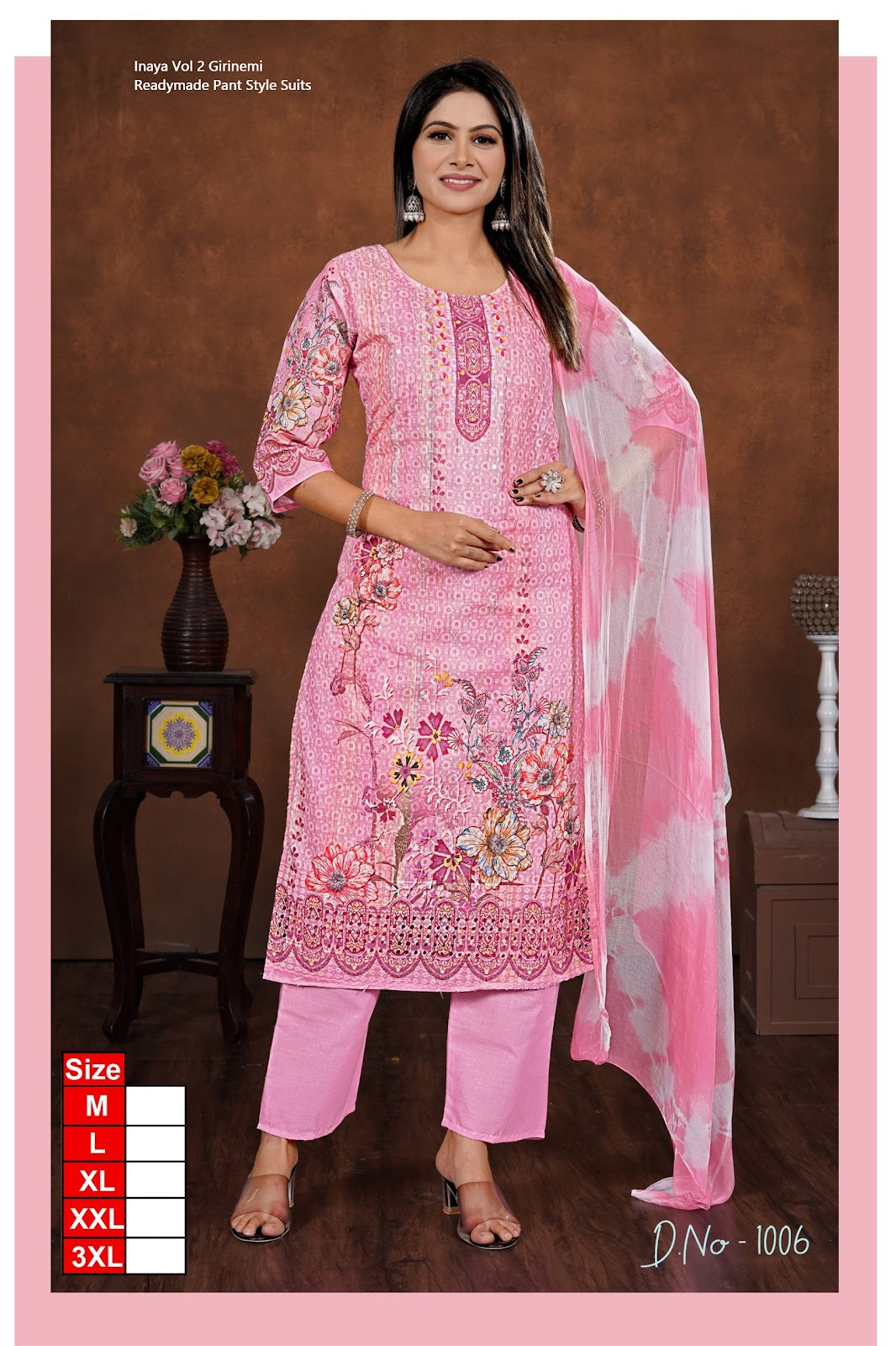 Inaya Vol 2 Girinemi Cotton Readymade Pant Style Suits Supplier Ahmedabad