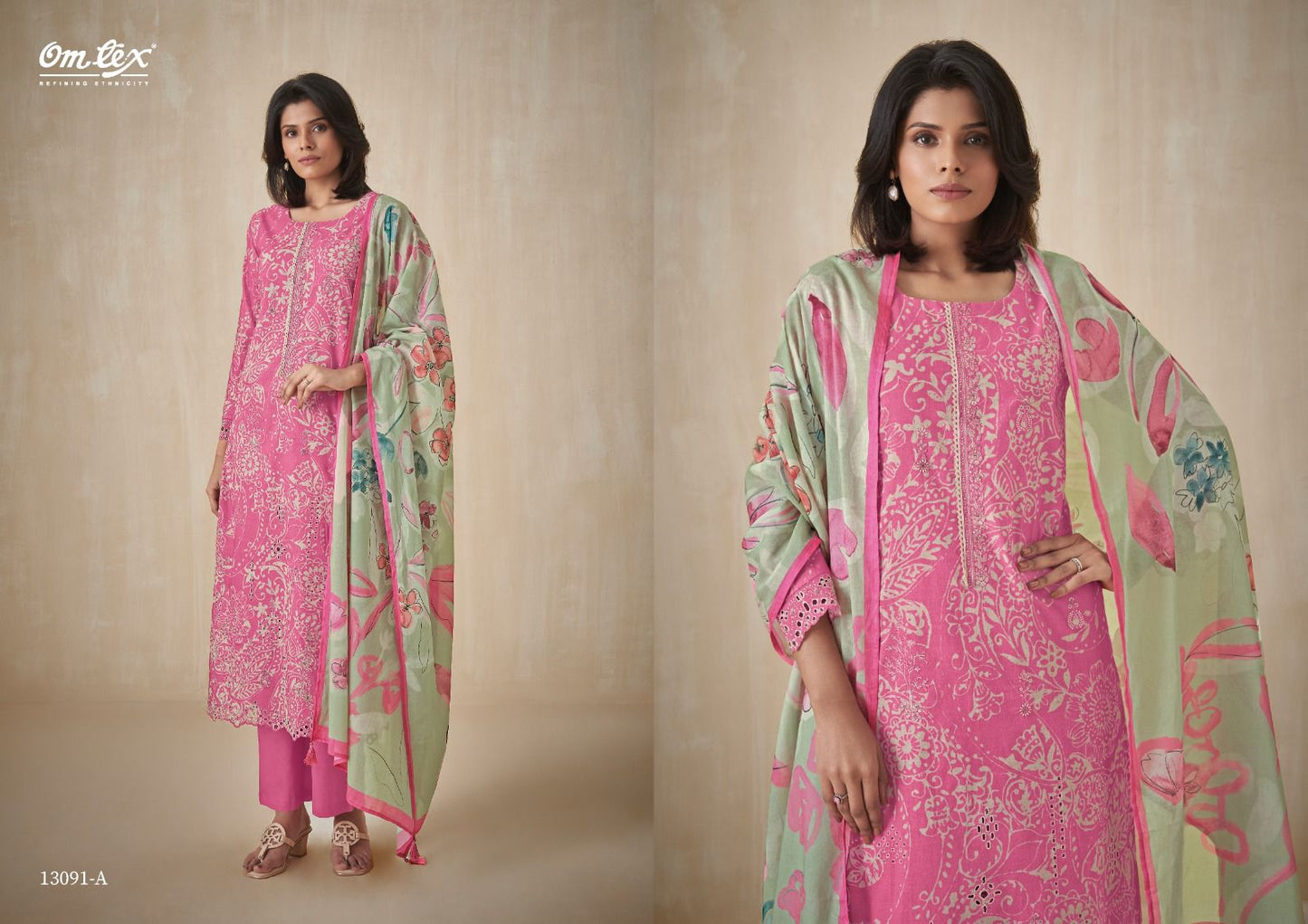 Inayat Omtex Lawn Cotton Pant Style Suits Manufacturer India