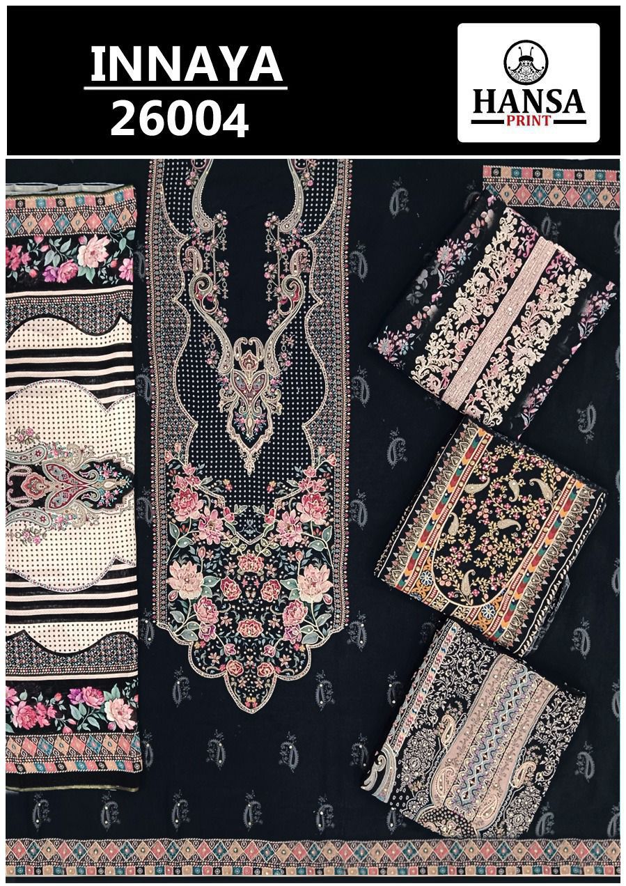 Innaya 26004 Digital Printed Hansa Prints Muslin Salwar Suits Exporter Gujarat