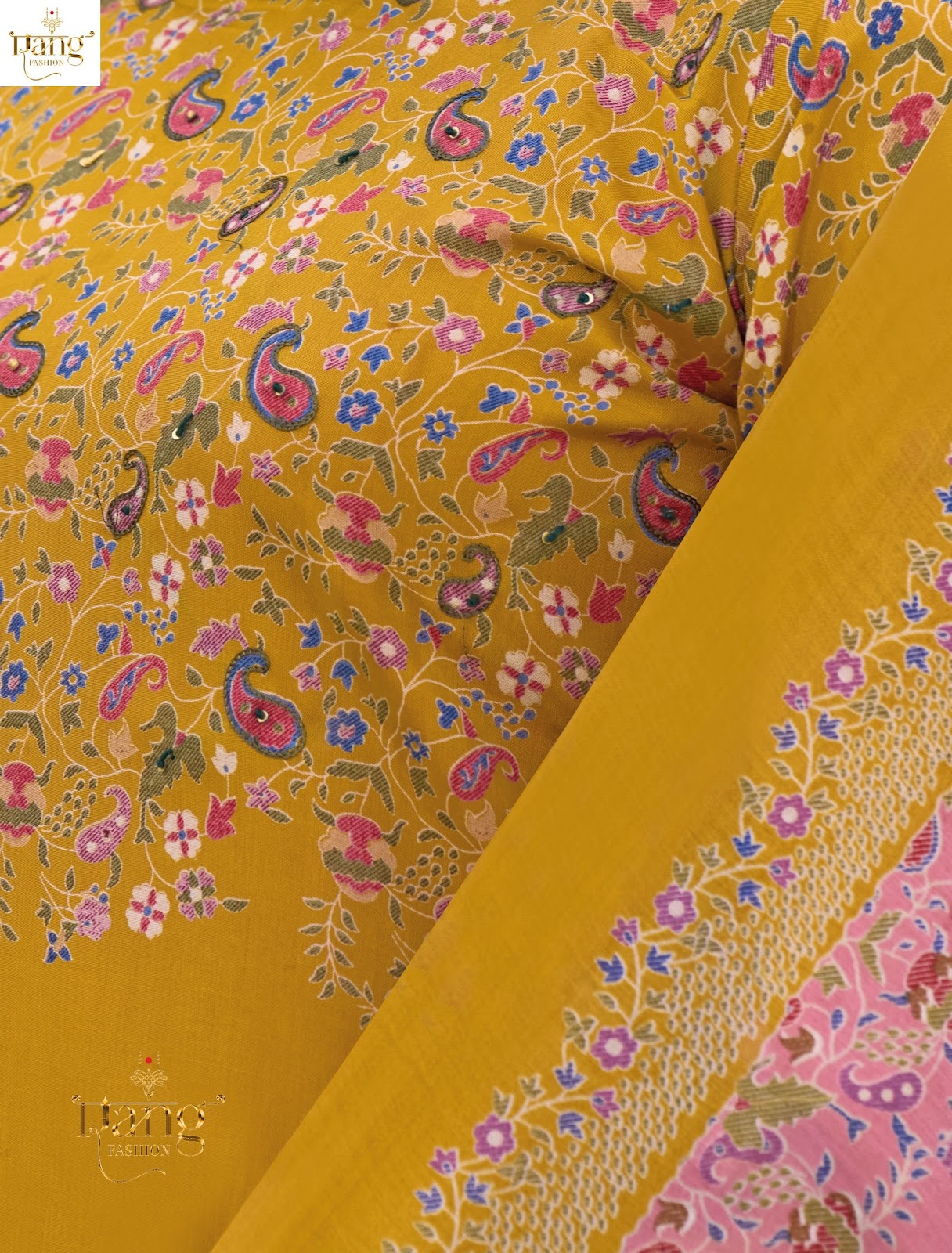 Innaya Rang Fashion Pure Viscose Muslin Pant Style Suits Exporter