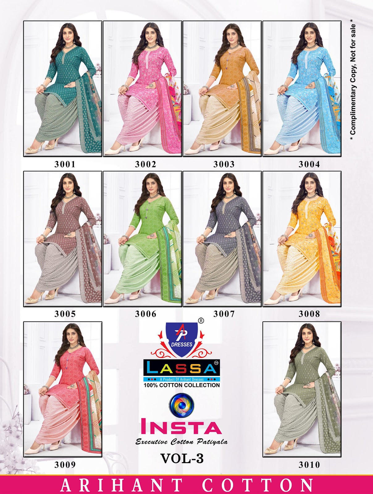 Insta Vol 3 Ap Dresses Cotton Dress Material Exporter India