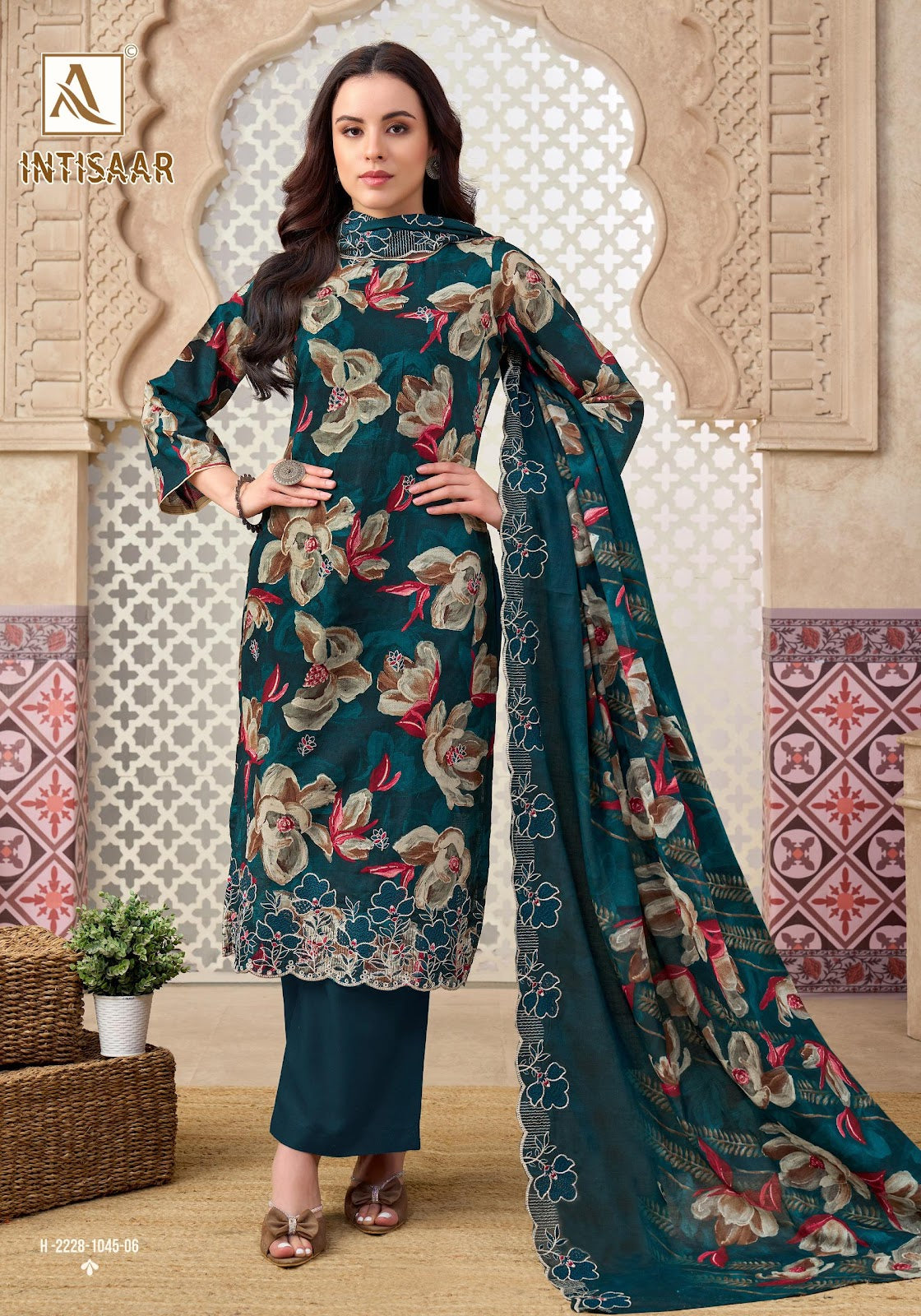 Intisaar Alok Cambric Cotton Karachi Salwar Suits Exporter