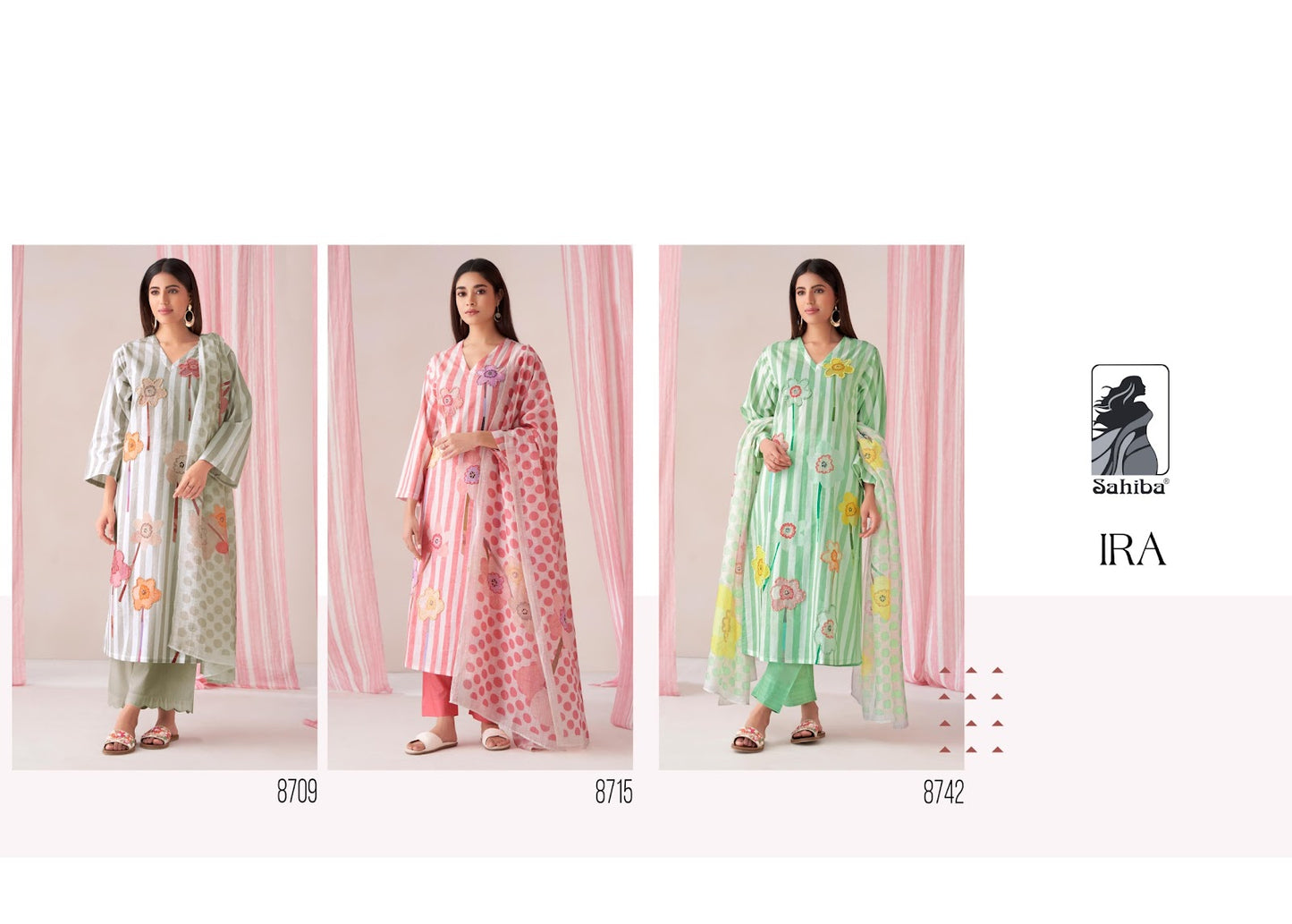 Ira Sahiba Cotton Lawn Pant Style Suits