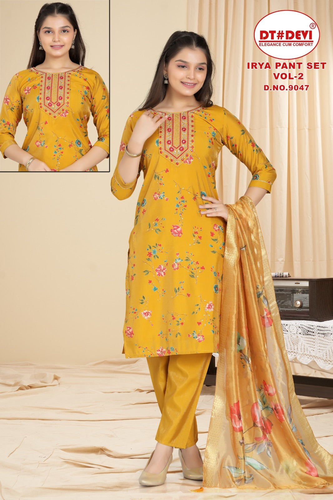 Irya Vol 2 Dn 9047 Dt Devi Simmer Girls Readymade Pant Suits Wholesale Rate