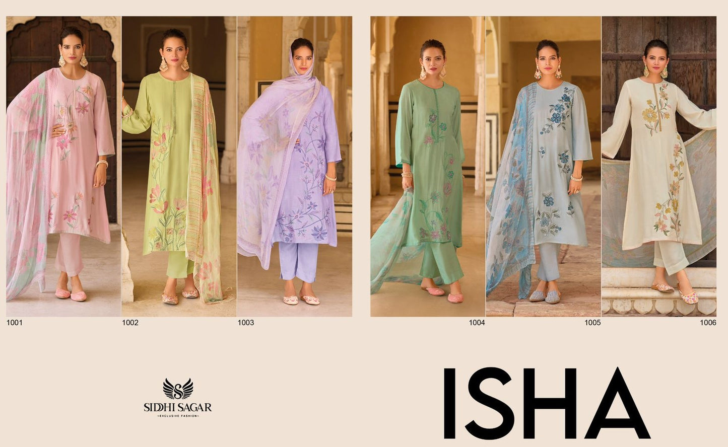 Isha Siddhi Sagar Muslin Silk Pant Style Suits Supplier