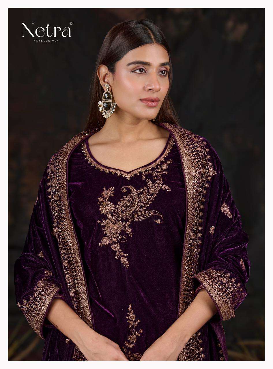 Ishani Netra Premium Silk Velvet Suits Wholesaler Gujarat