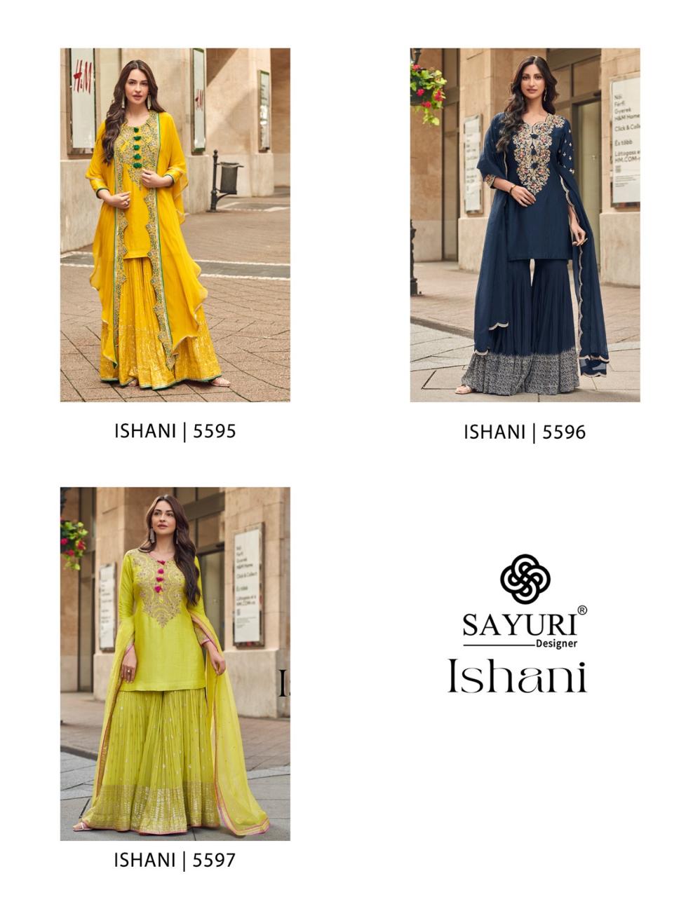 Ishani Sayuri Premium Silk Readymade Sharara Suits Manufacturer India