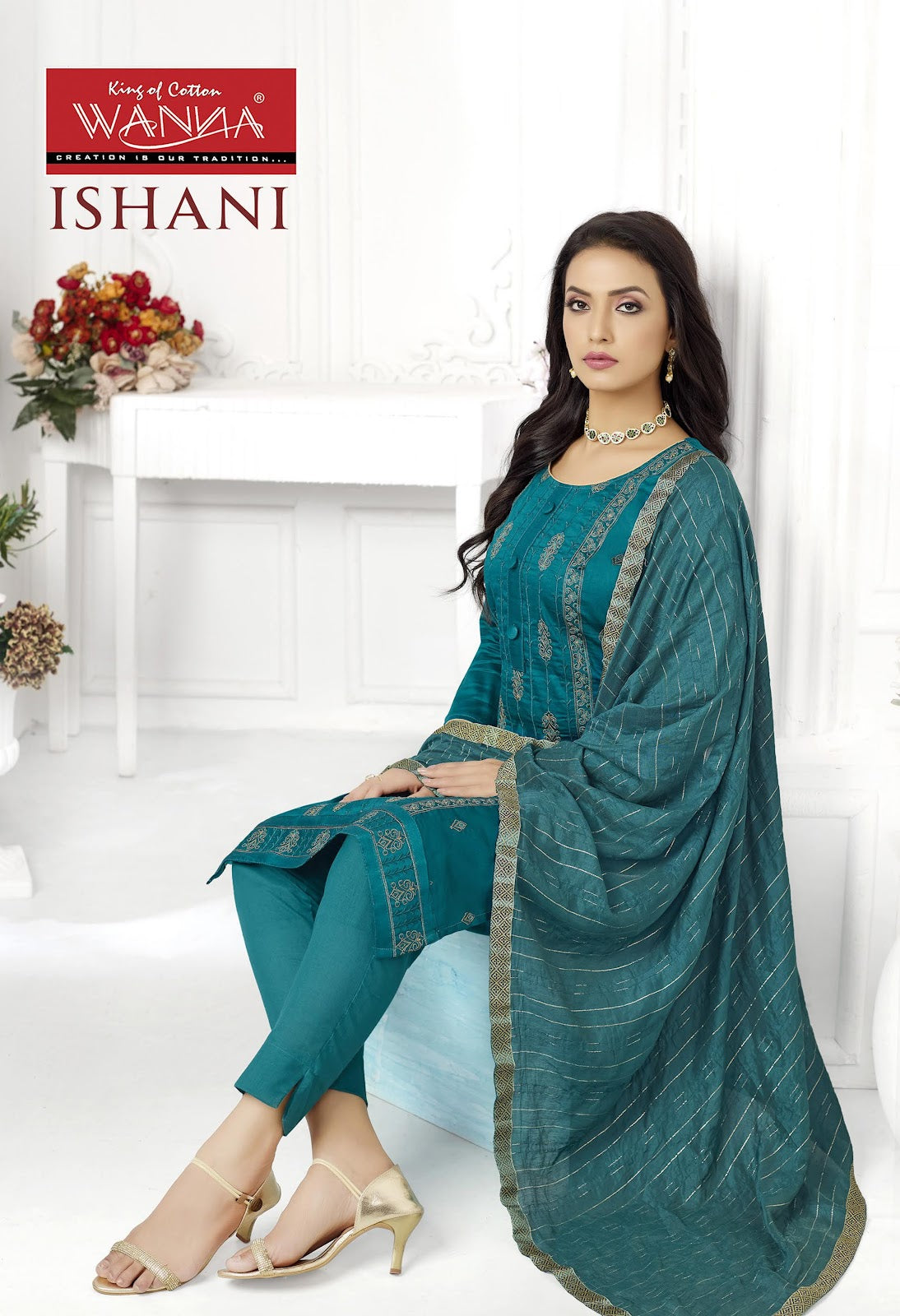 Ishani Wanna Jam Satin Pant Style Suits Wholesaler Gujarat