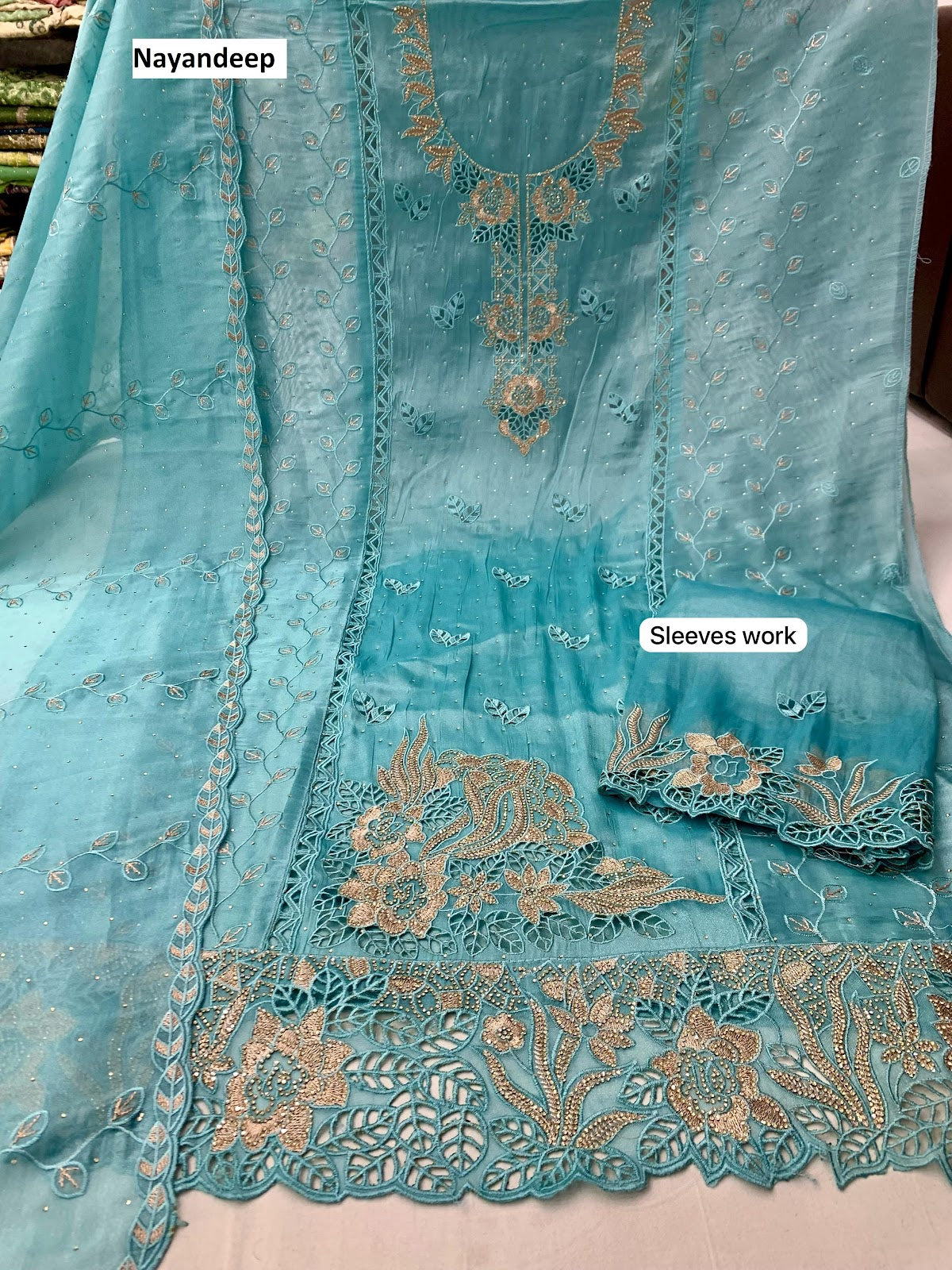 Ishika Nayandeep Silk Salwar Suits Exporter India
