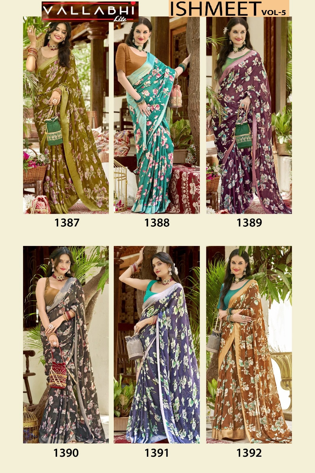 Ishmeet Vol 5 Vallabhi Lite Georgette Sarees Exporter India