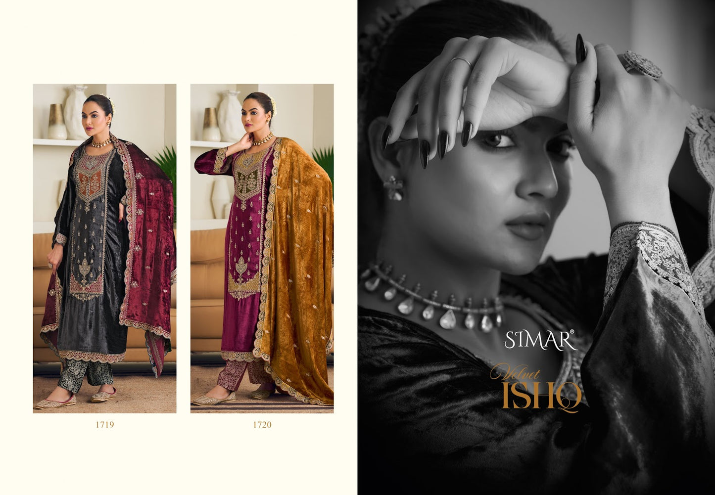 Ishq Simar Viscose Velvet Suits Wholesaler Gujarat