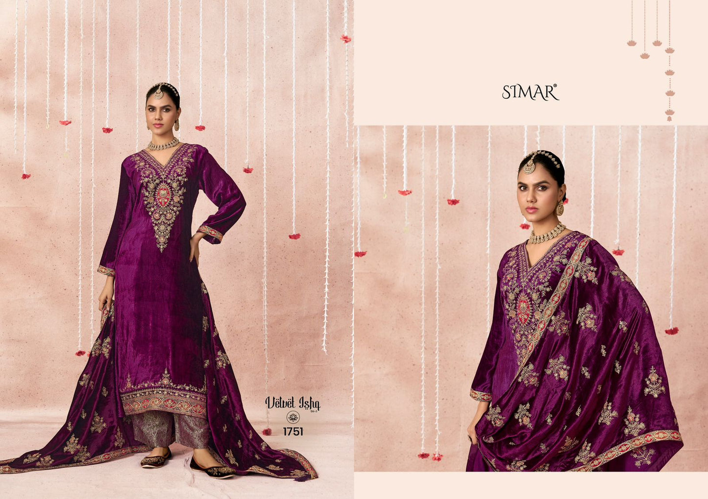 Ishq Vol 3 Simar Velvet Suits Wholesale Price