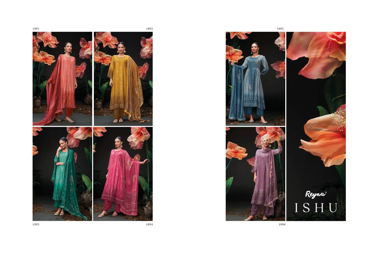 Ishu Reyna Bemberg Muslin Pant Style Suits Exporter Ahmedabad