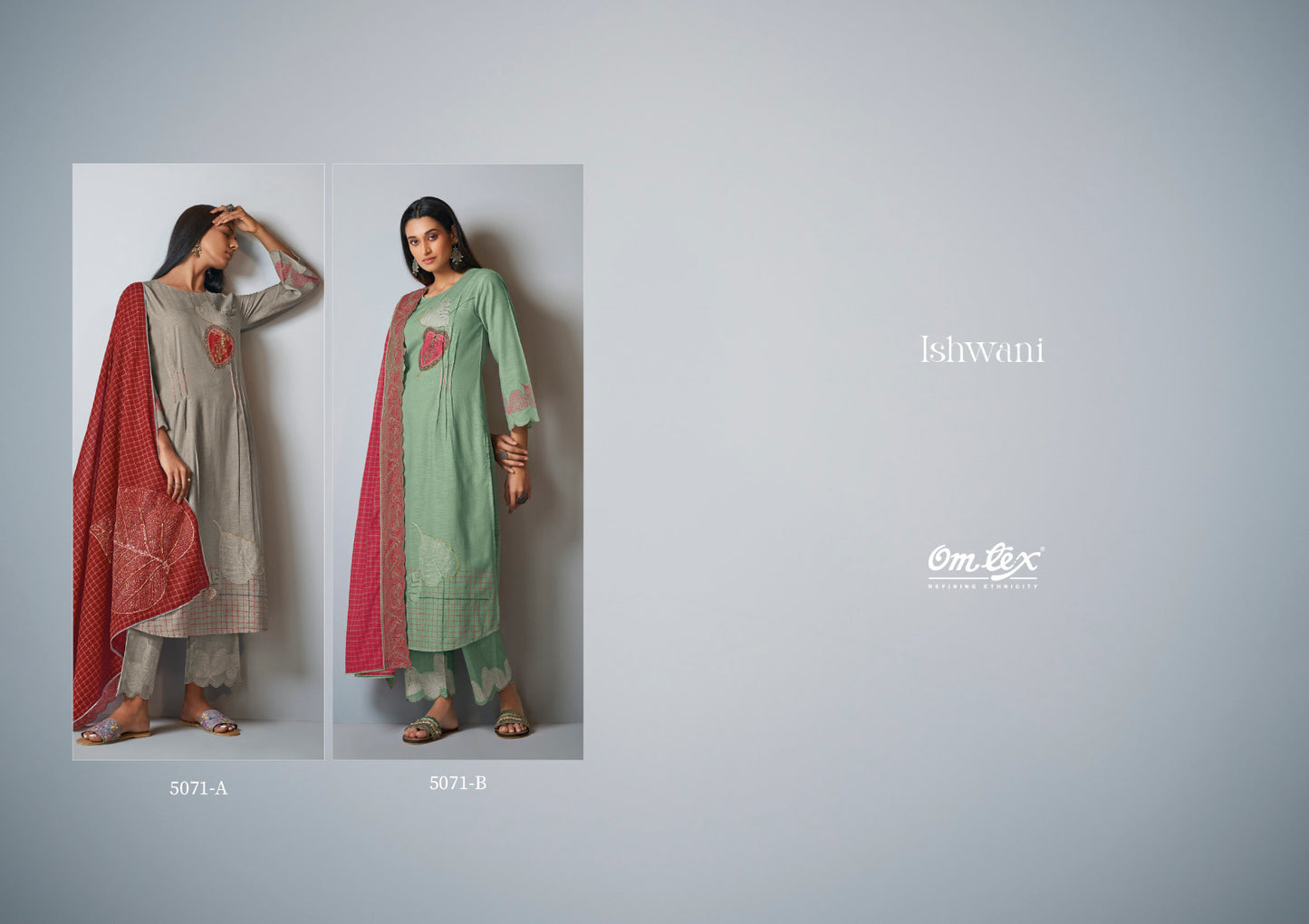 Ishwani Omtex Linen Cotton Pant Style Suits