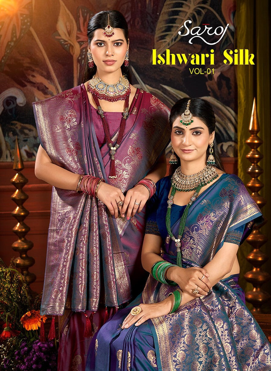 Ishwari Silk Vol 1 Saroj Sarees Wholesaler India
