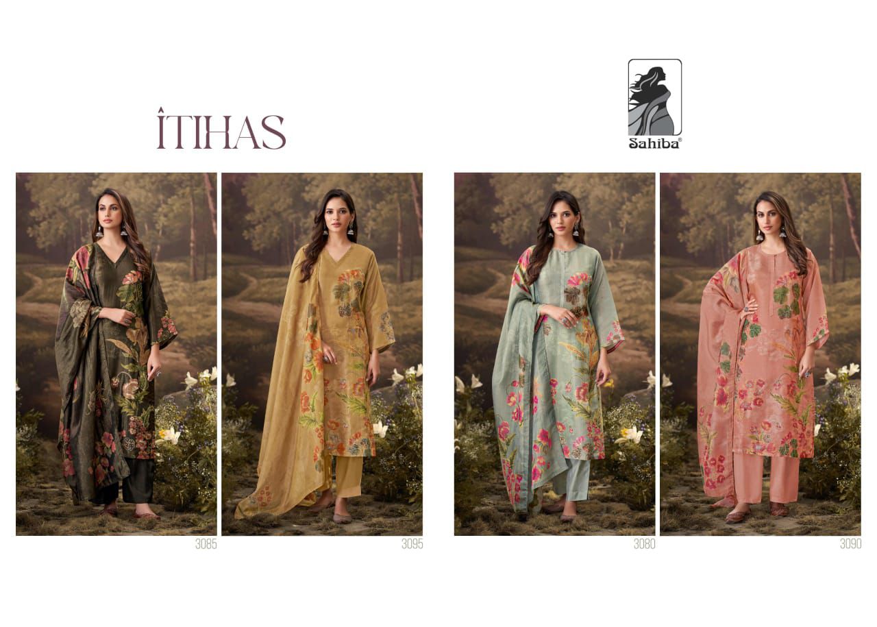 Itihas Sahiba Simmer Tissue Pant Style Suits Exporter Gujarat