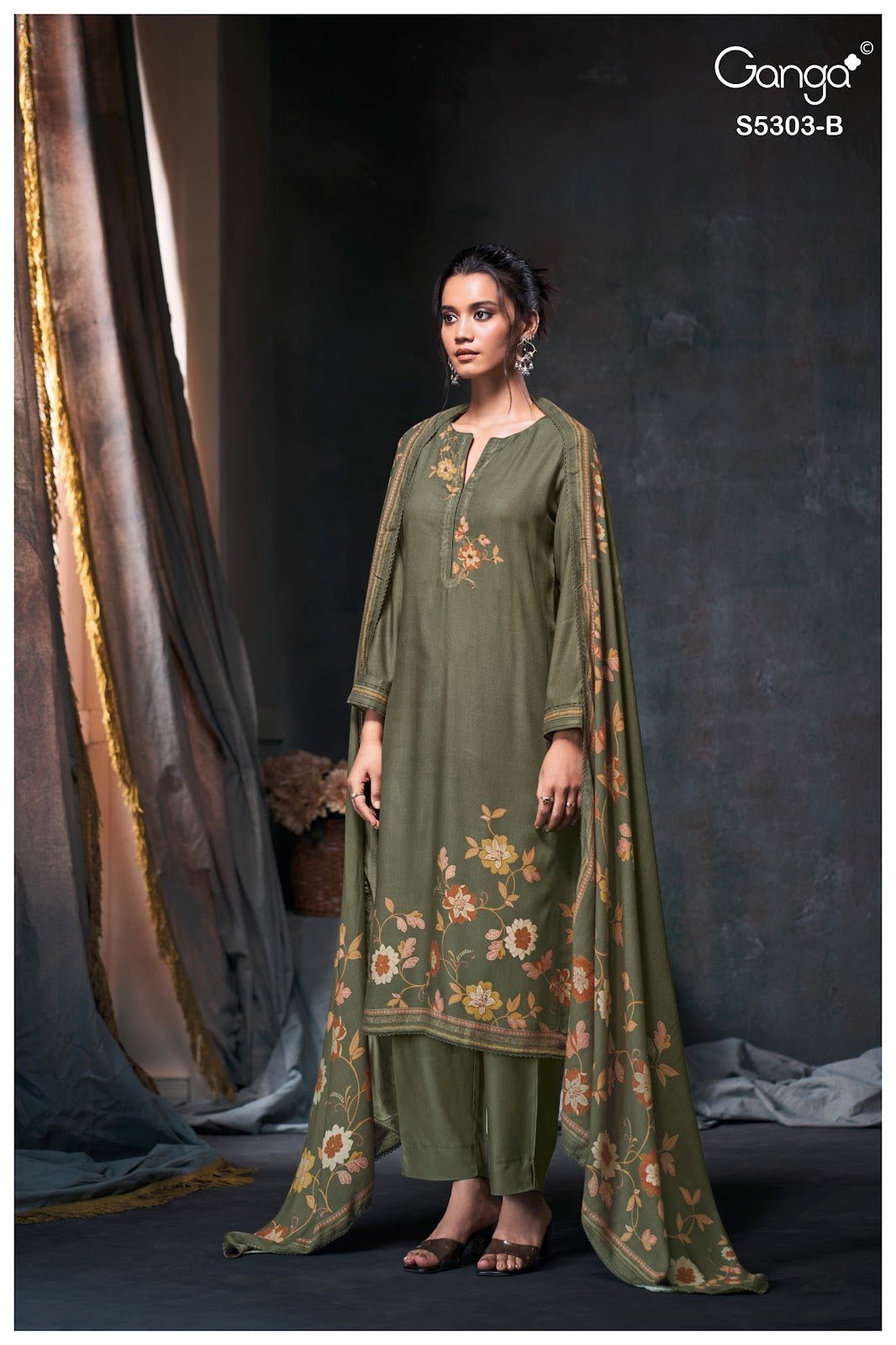 Iyanta S5303 Ganga Wool Pashmina Suits Wholesaler India