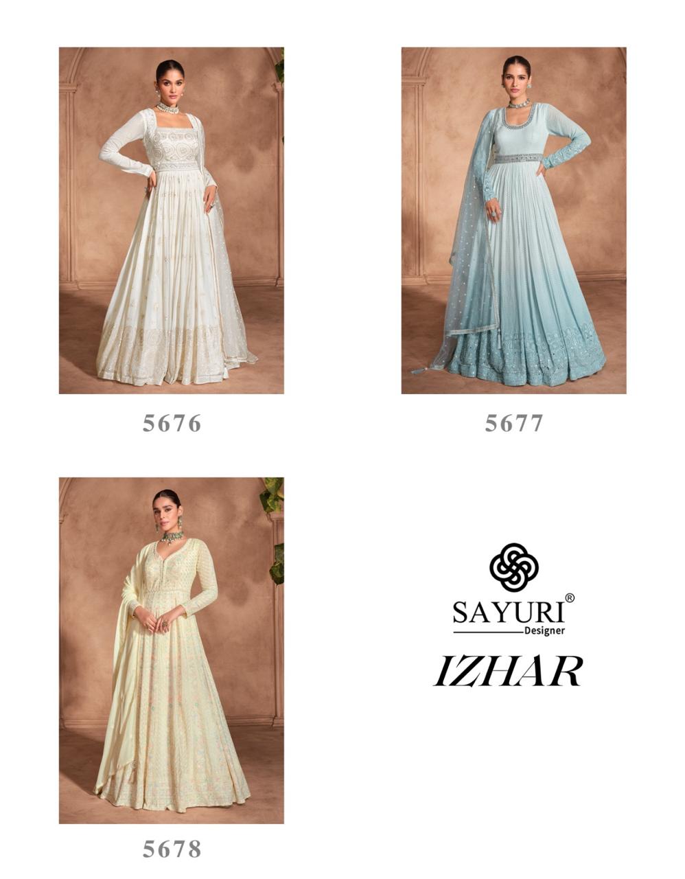 Izhaar Sayuri Georgette Gown Dupatta Set Exporter India