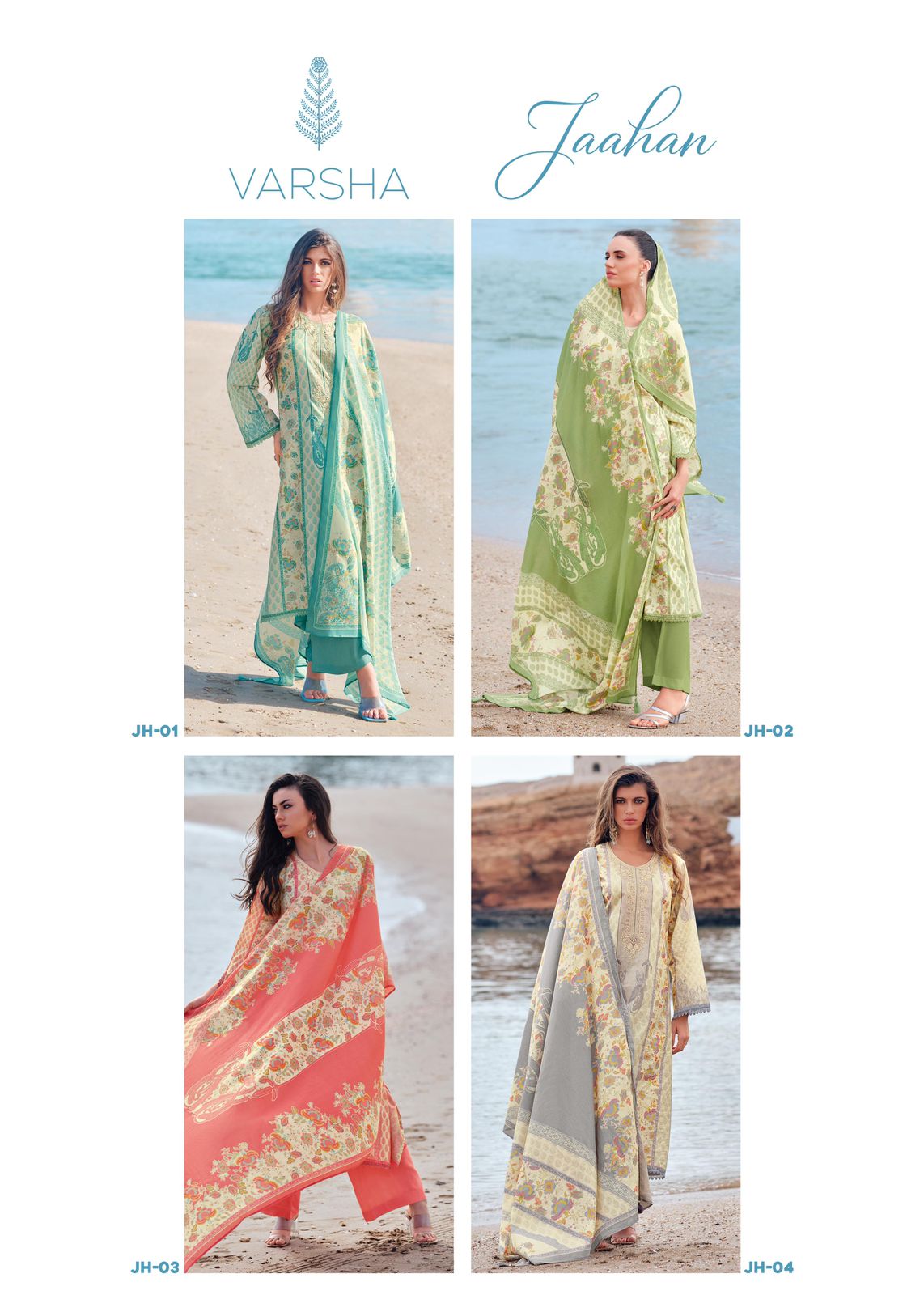 Jaahan Varsha Fashions Cotton Lawn Pant Style Suits