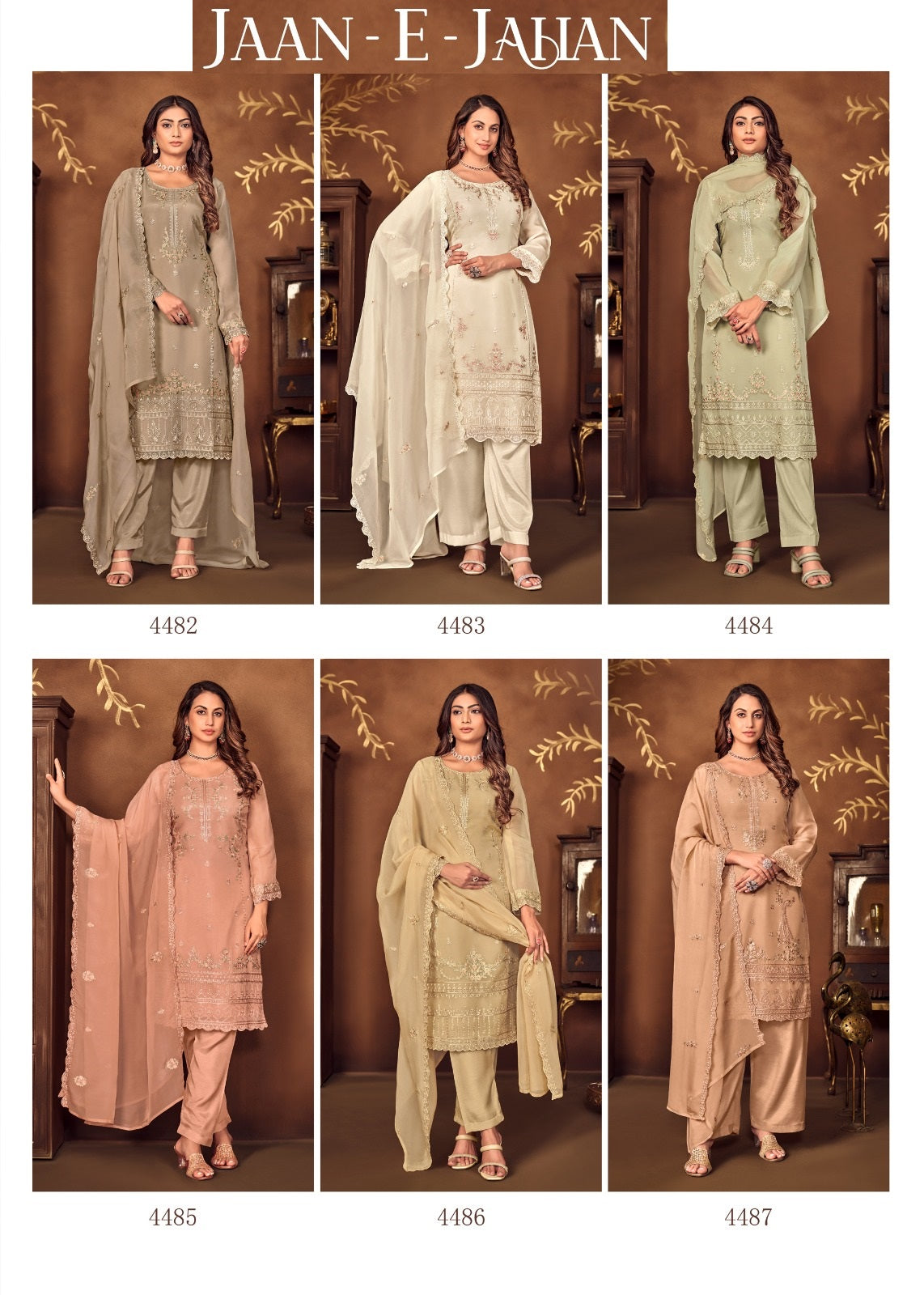 Jaan E Jahan Bela Fashion Pure Organza Pant Style Suits Wholesale Rate
