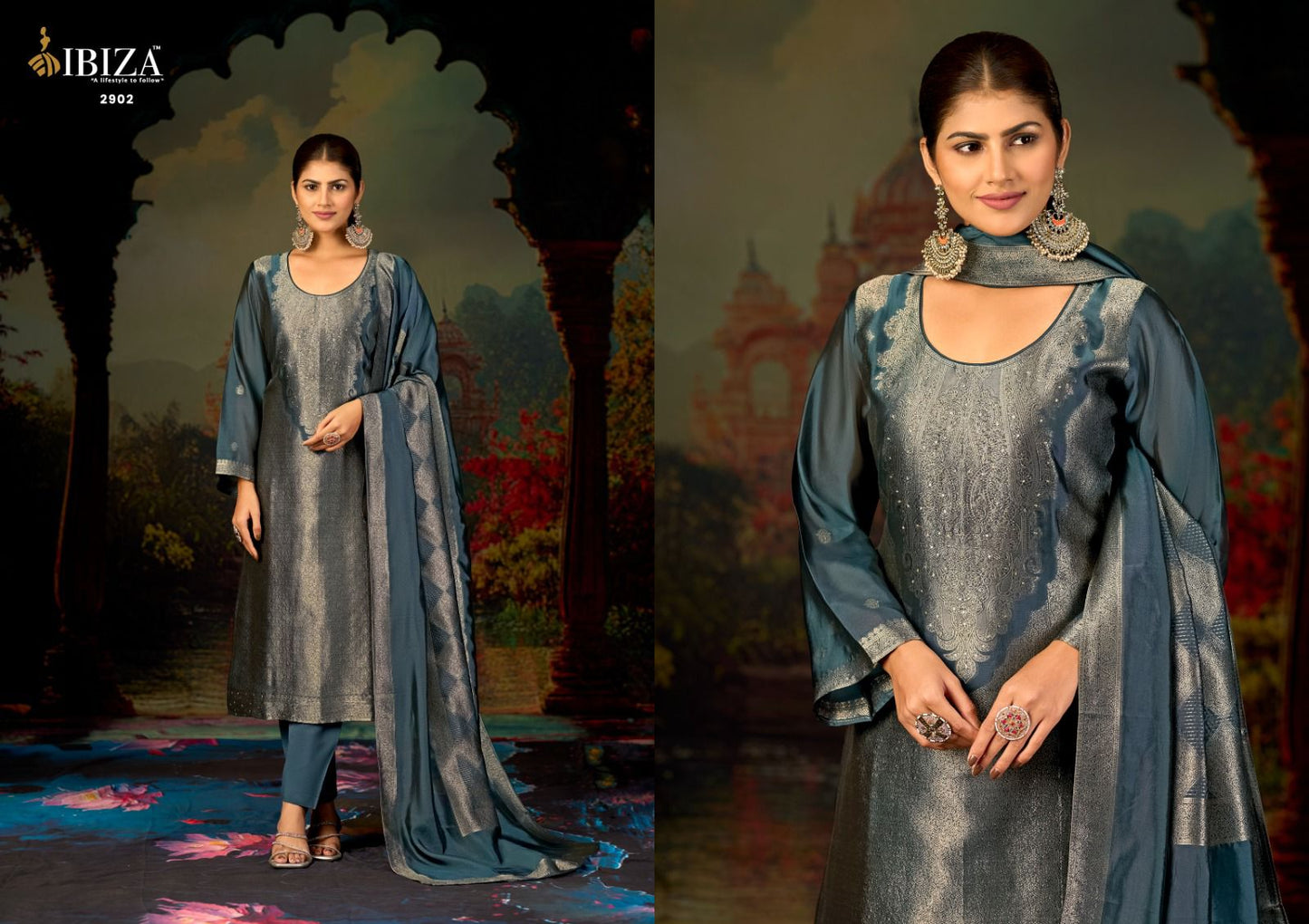 Jacadi Ibiza Banglori Silk Pant Style Suits Wholesaler India