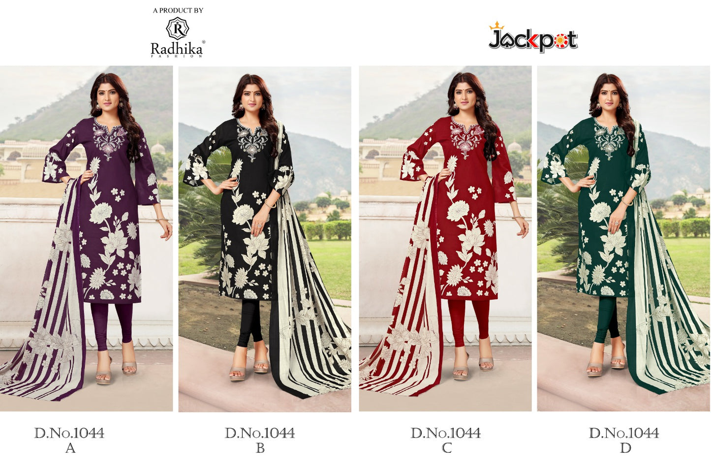 Jackpot Radhika Fashion Cambric Cotton Pant Style Suits Wholesale