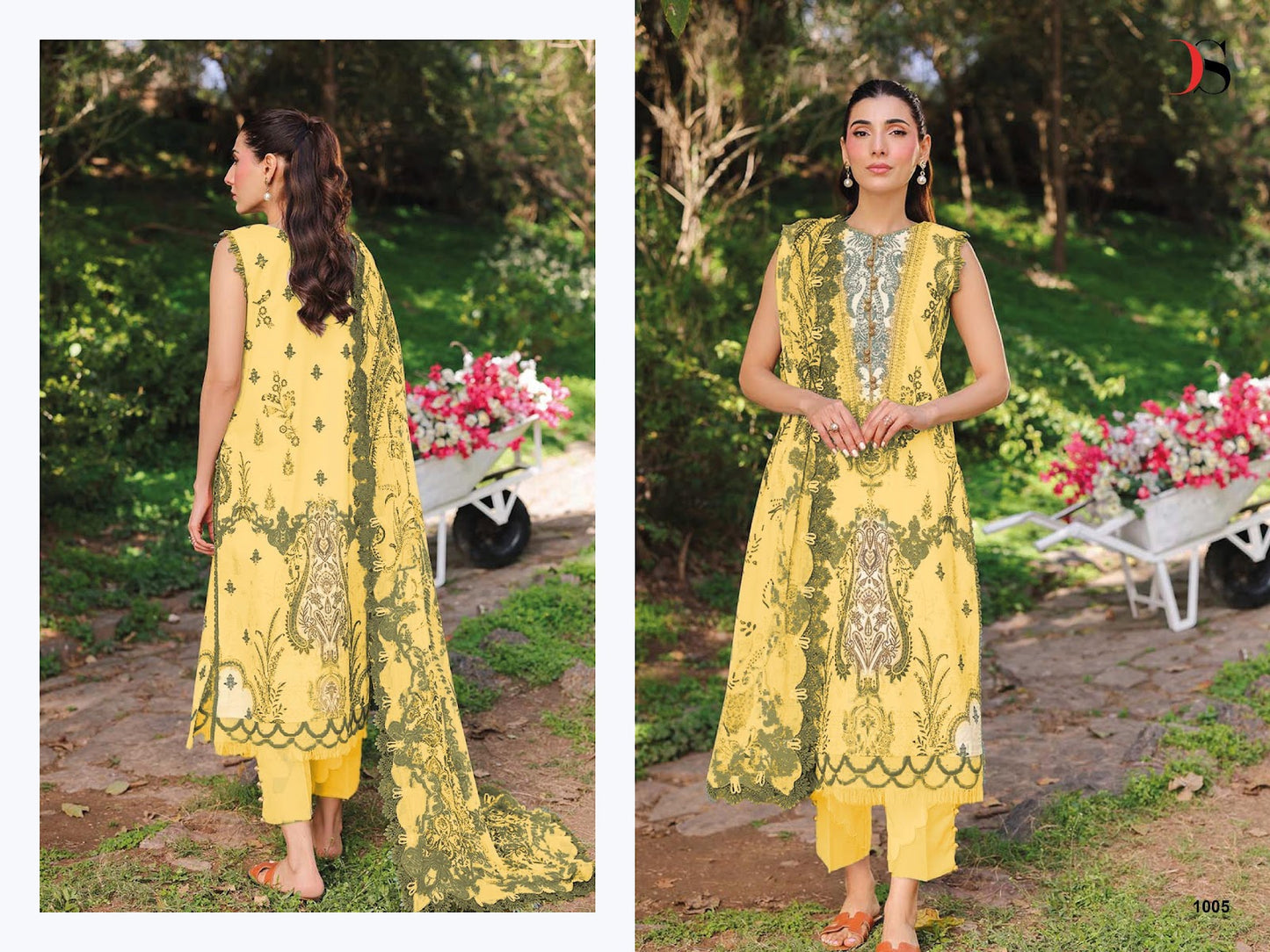 Jade Bliss Lawn 25-2 Deepsy Cotton Pakistani Patch Work Suits Supplier
