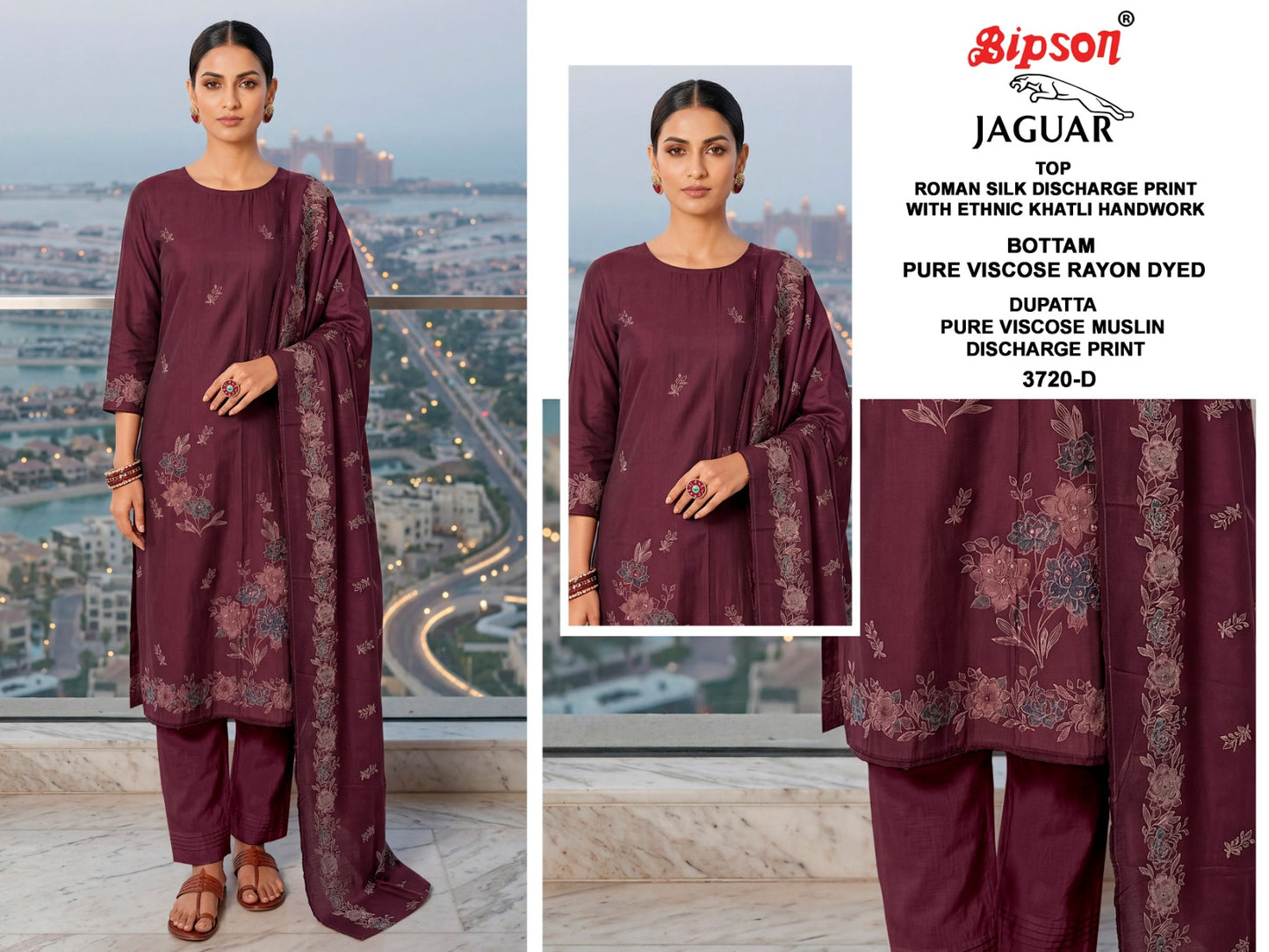 Jaguar 3720 Bipson Prints Roman Silk Pant Style Suits Manufacturer Ahmedabad