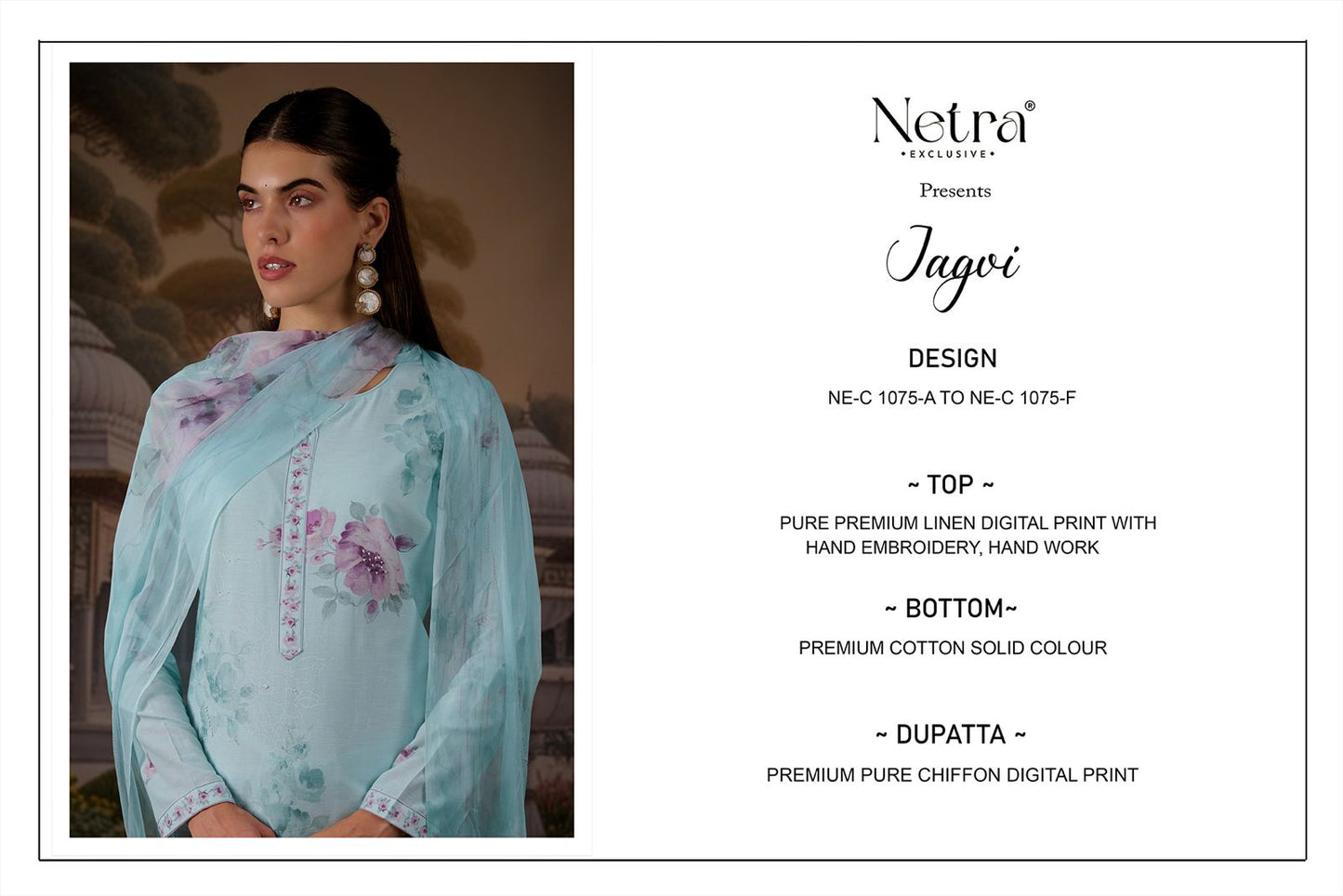 Jagvi Netra Premium Cotton Pant Style Suits Supplier