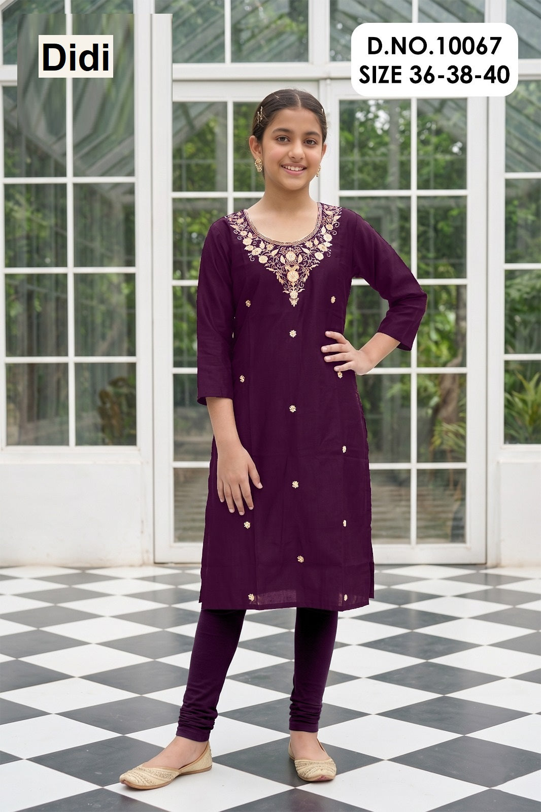Jaimini 2 Dn 10067 Didi Gadwal Silk Girls Kurti Supplier Ahmedabad