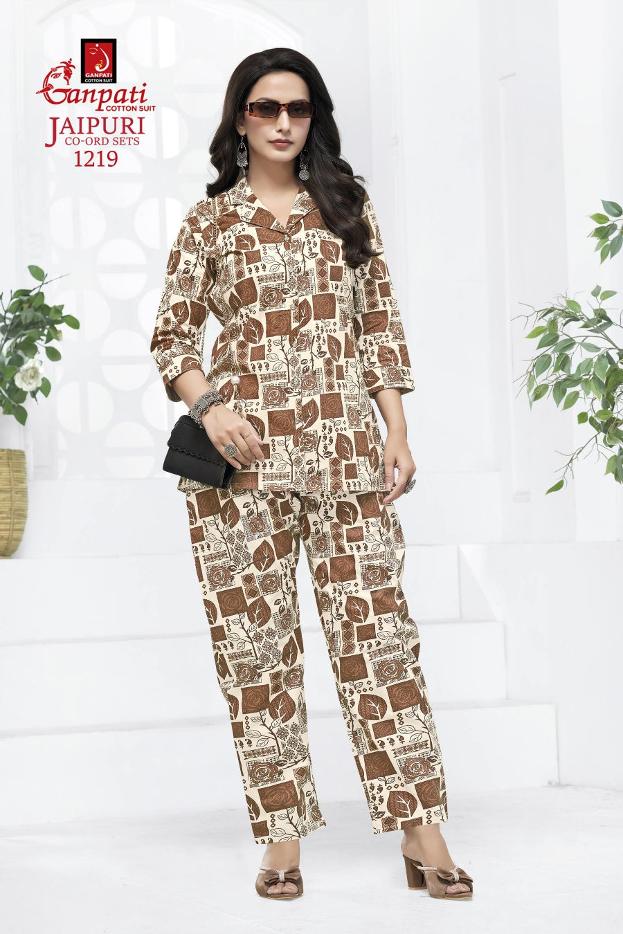 Jaipuri Vol 12 Ganpati Cotton Co Ord Set Wholesaler Gujarat