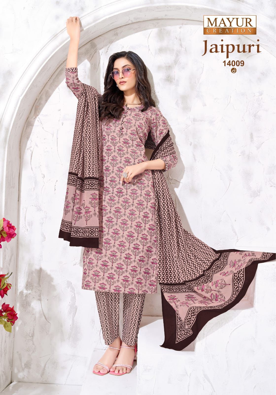 Jaipuri Vol 14 Mayur Creation Cotton Dress Material Exporter Gujarat