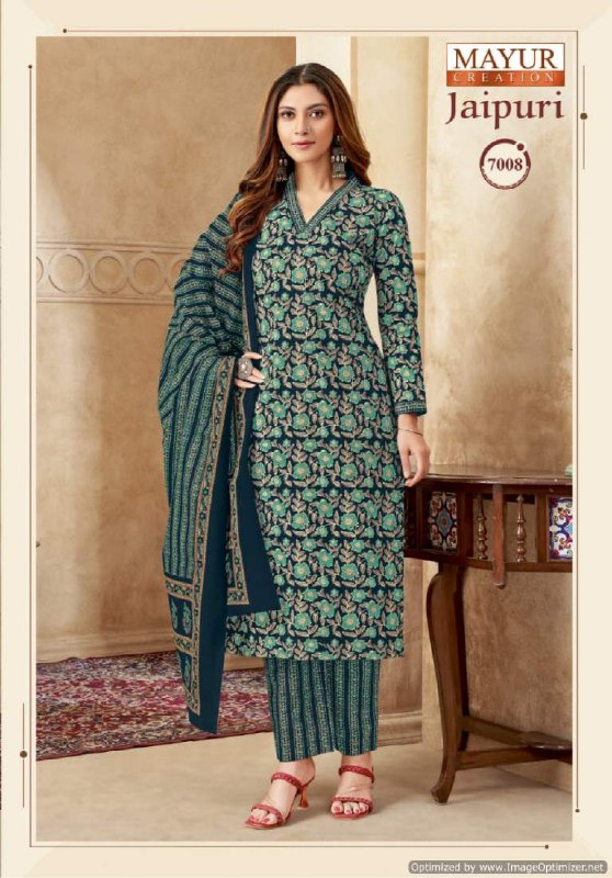 Jaipuri Vol 7 Mayur Creation Cotton Readymade Pant Style Suits