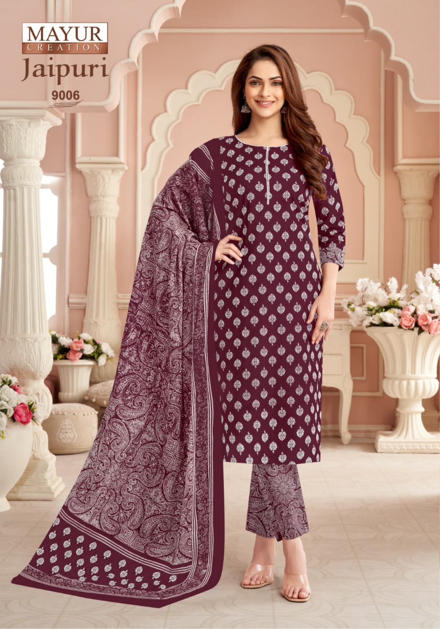 Jaipuri Vol 9 Mayur Creation Readymade Cotton Pant Suits Wholesale Price