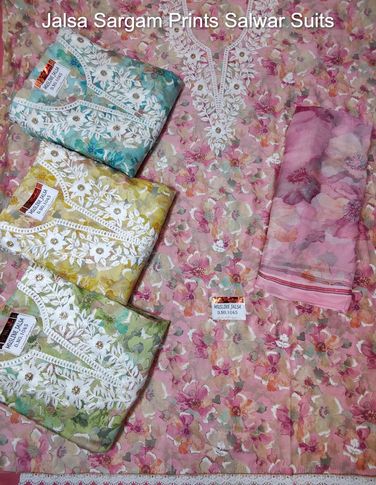 Jalsa Sargam Prints Pure Muslin Salwar Suits Wholesaler