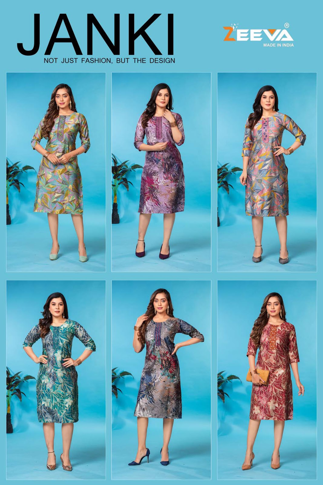 Janki Zeeva Fancy Rayon Long Straight Kurti