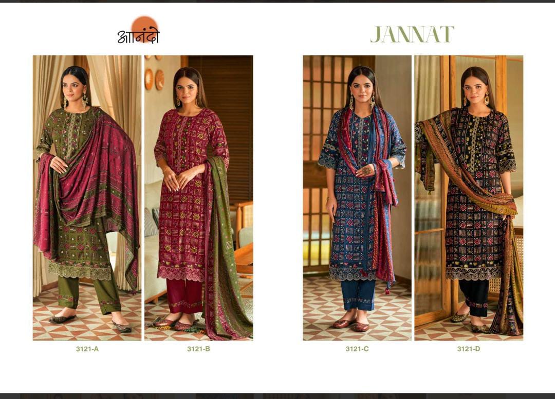Jannat Jay Vijay Anando Pashmina Suits Wholesale Rate