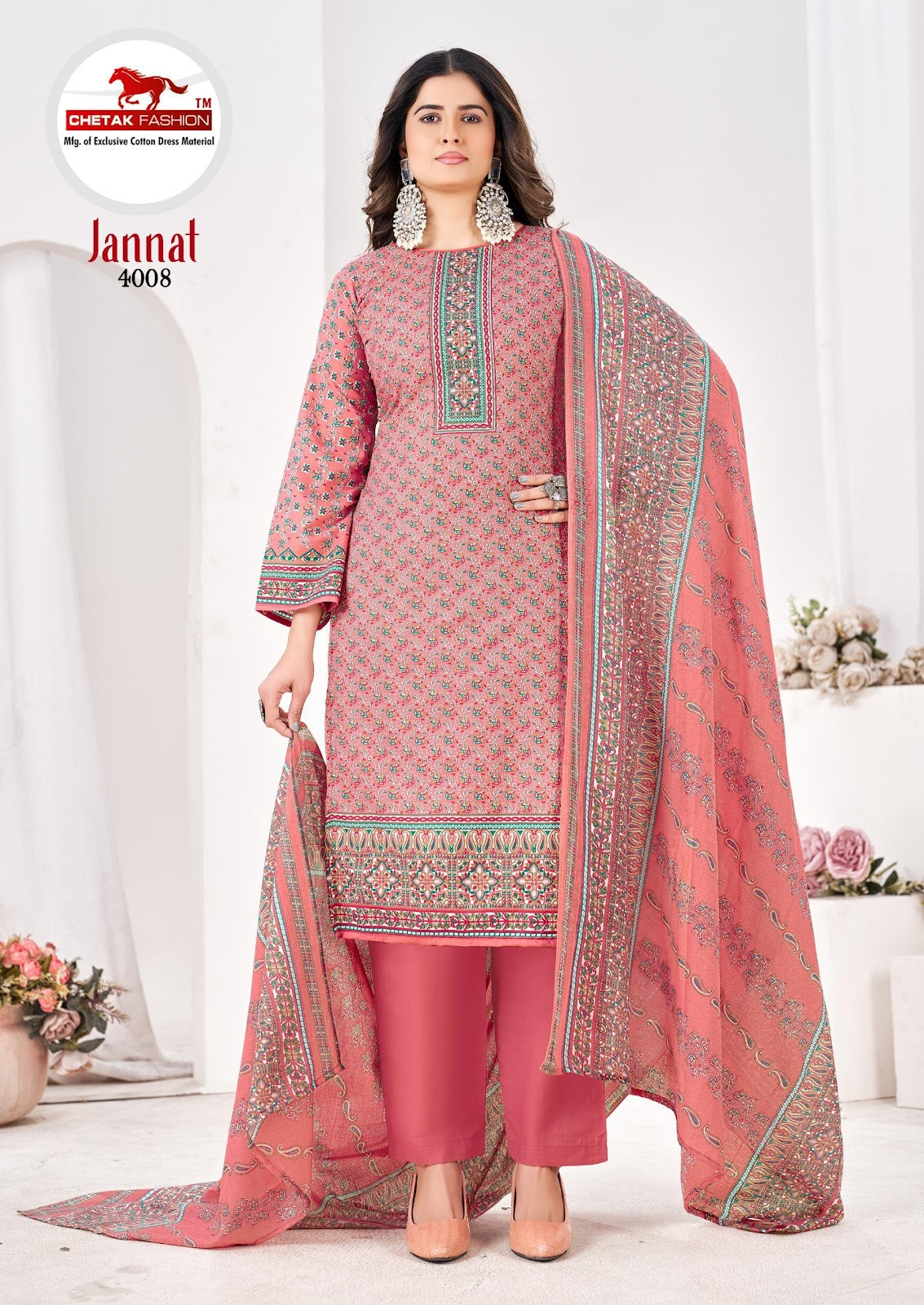 Jannat Vol 4 Chetak Fashion Cotton Karachi Salwar Suits Supplier
