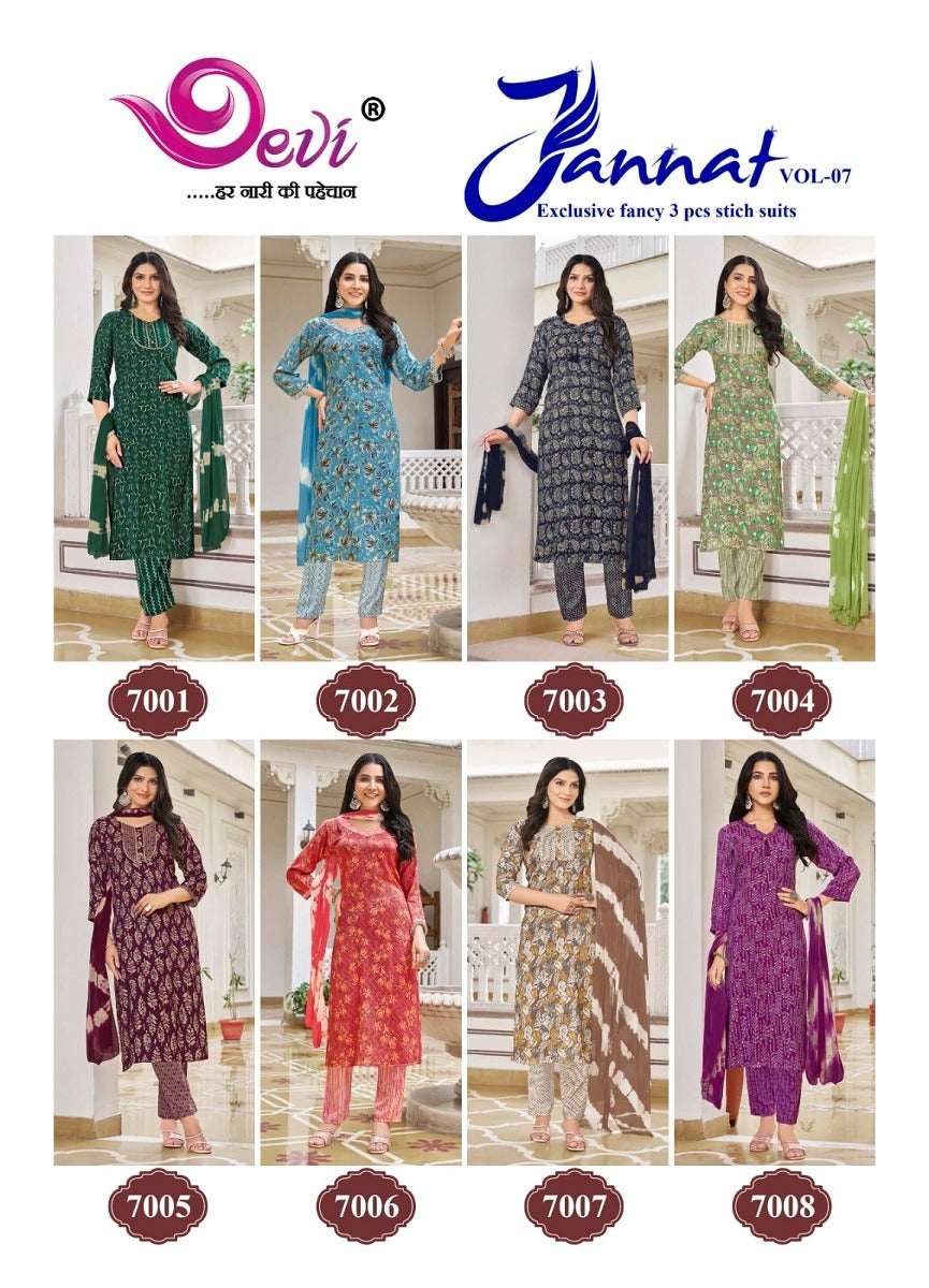 Jannat Vol 7 Devi Capsule Readymade Pant Style Suits Exporter India