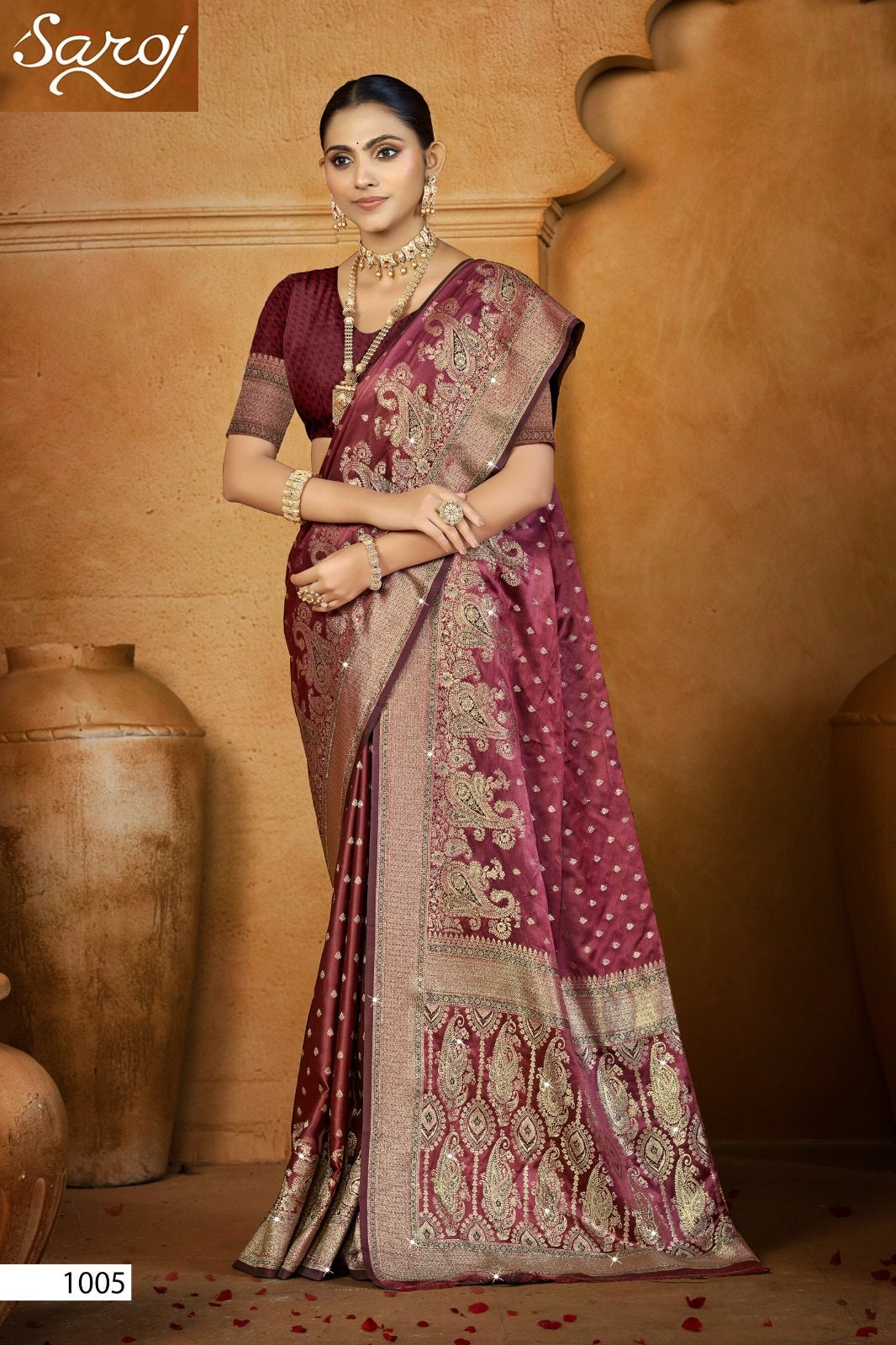 Jardosi Silk Saroski Vol 1 Saroj Sarees Supplier Gujarat